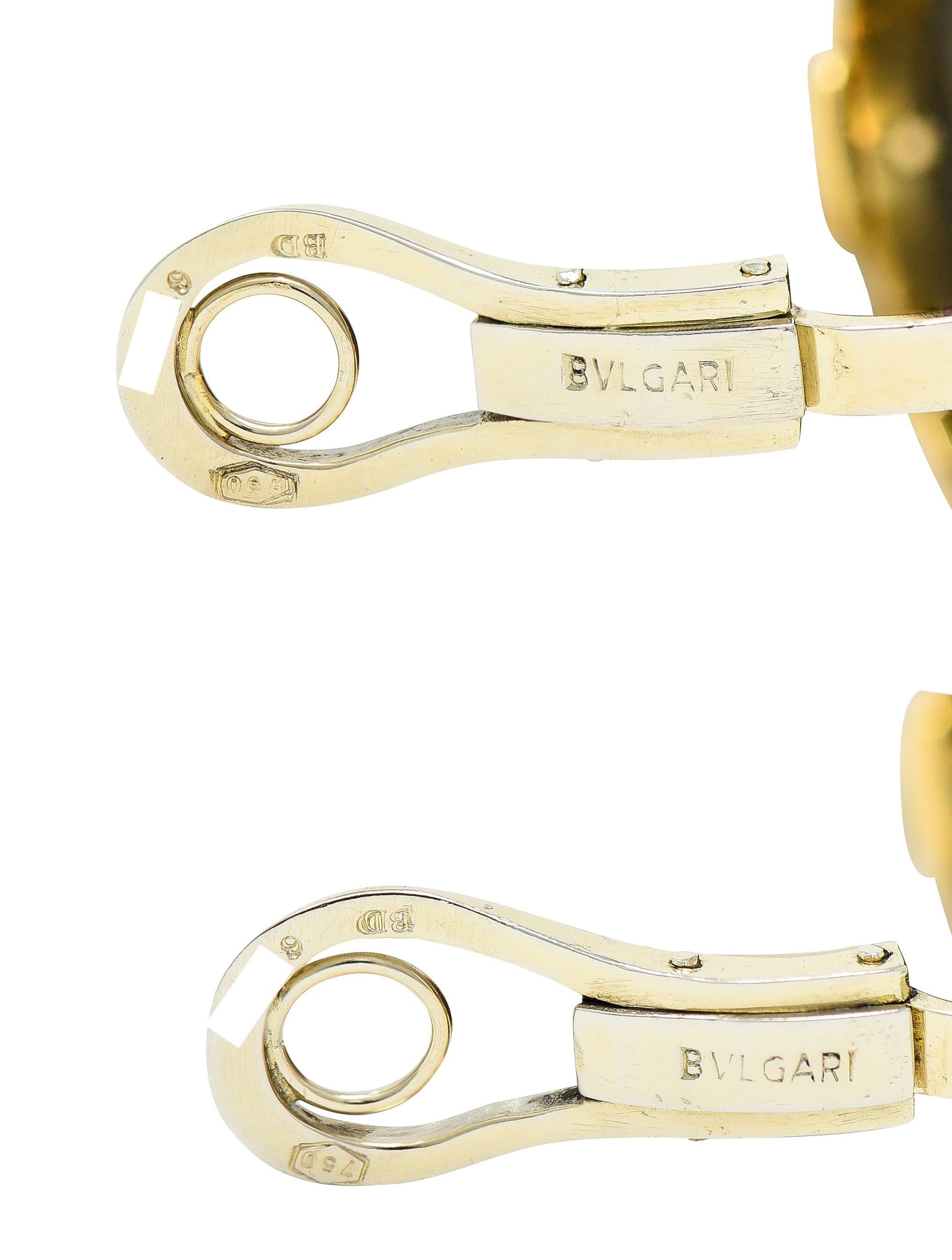 Bulgari 1980s' Ancient Roman Coin 18K Gold Vintage Monete Ear-Clip Earrings