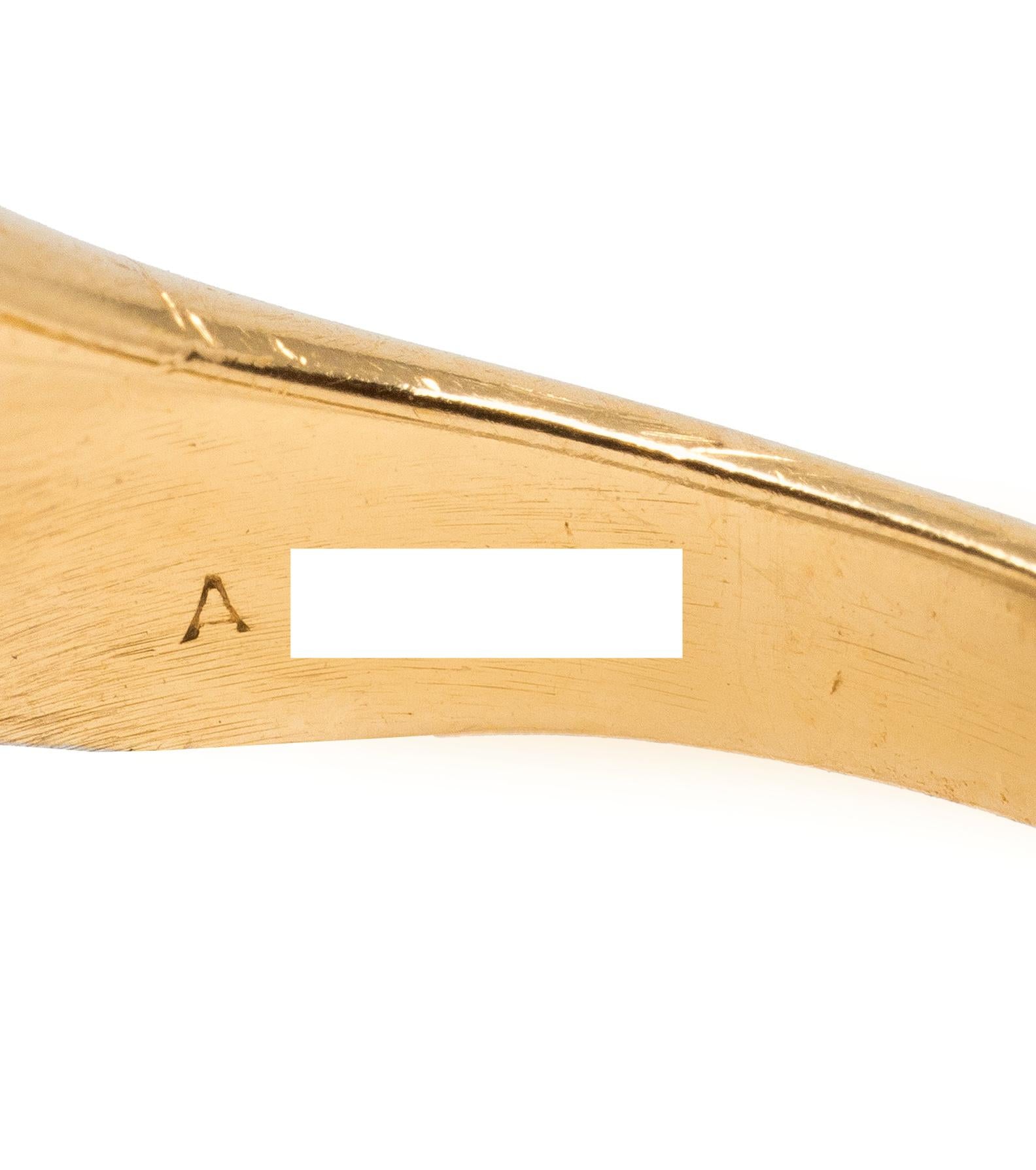 1960 1.03 CTW Ruby Diamond Platinum 14 Karat Yellow Gold Vintage Toi-Et-Moi Ring