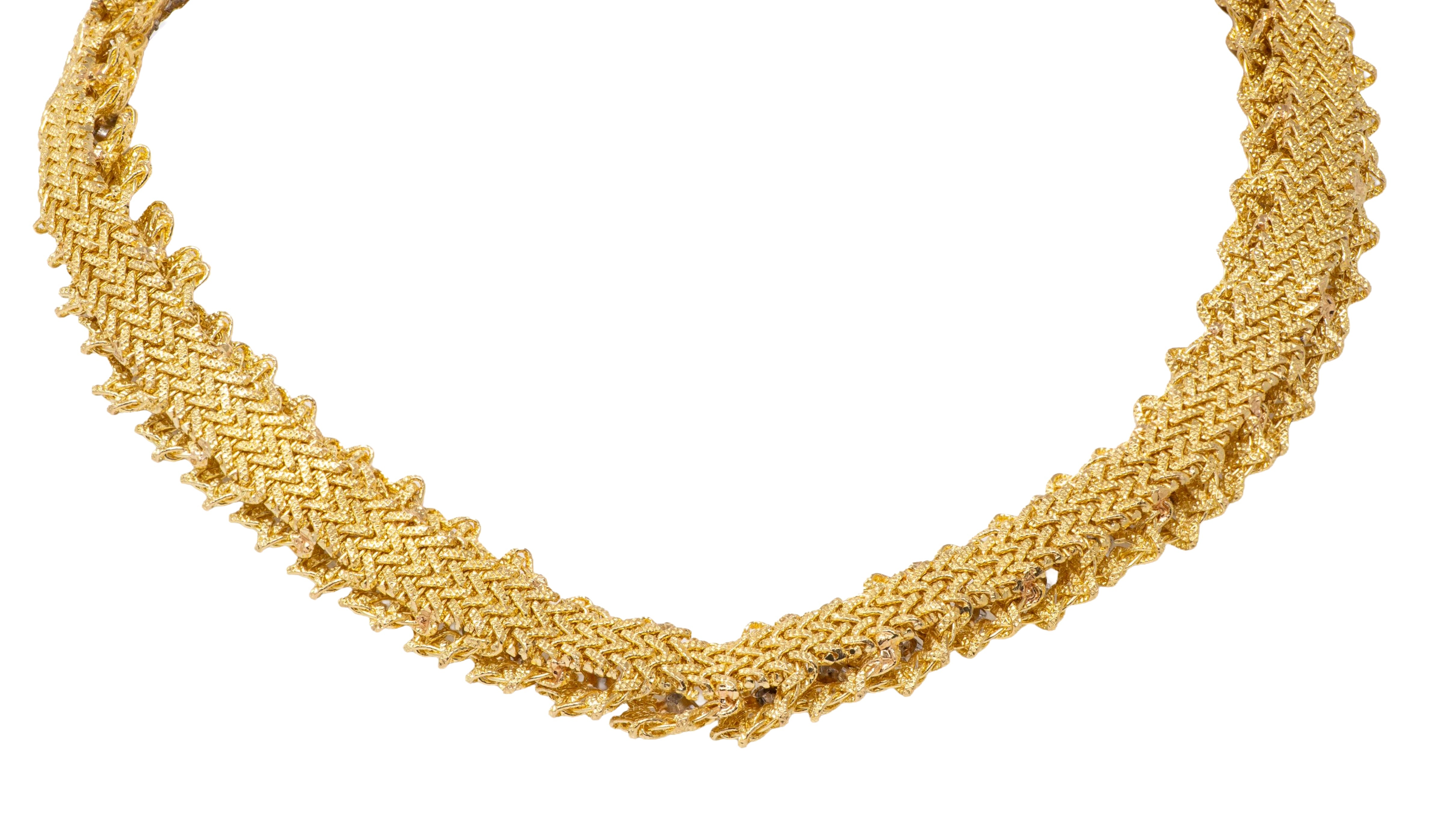 Cartier Georges L'Enfant 1960's French Diamond 18 Karat Yellow Gold Vintage Link Collar Necklace