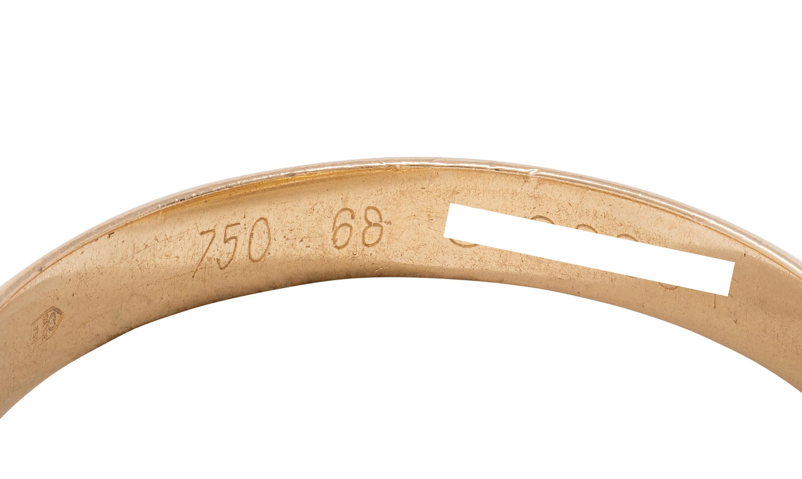 Cartier 1970's 18 Karat Tri-Colored Gold Vintage Rolling Trinity Band Ring