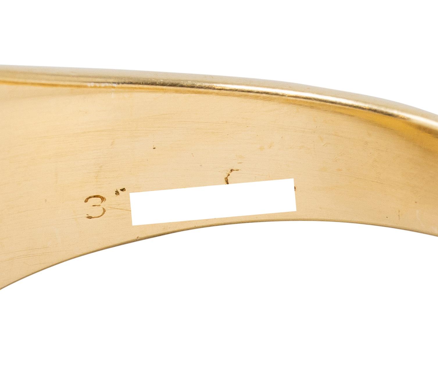 Cartier 1960's 1.22 CTW Oval Cut Diamond 18 Karat Yellow Gold Unisex Signet Ring