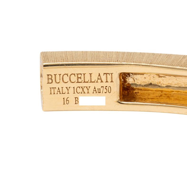 Buccellati Diamond 18 Karat Gold Contemporary Macri Classica Bangle Bracelet