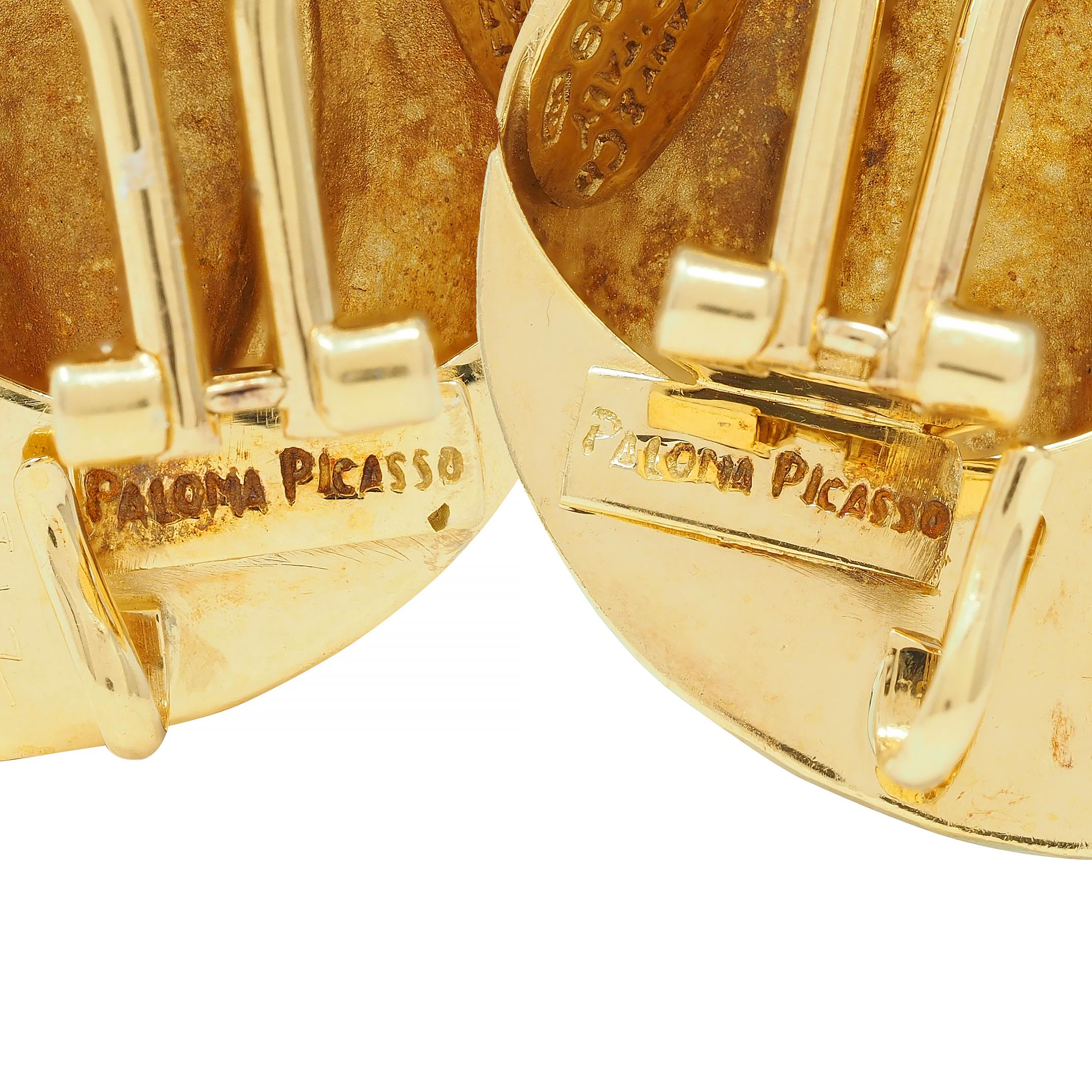 Paloma Picasso Tiffany & Co. 1989 18K Hammered Leaf Vintage Ear-Clip Earring