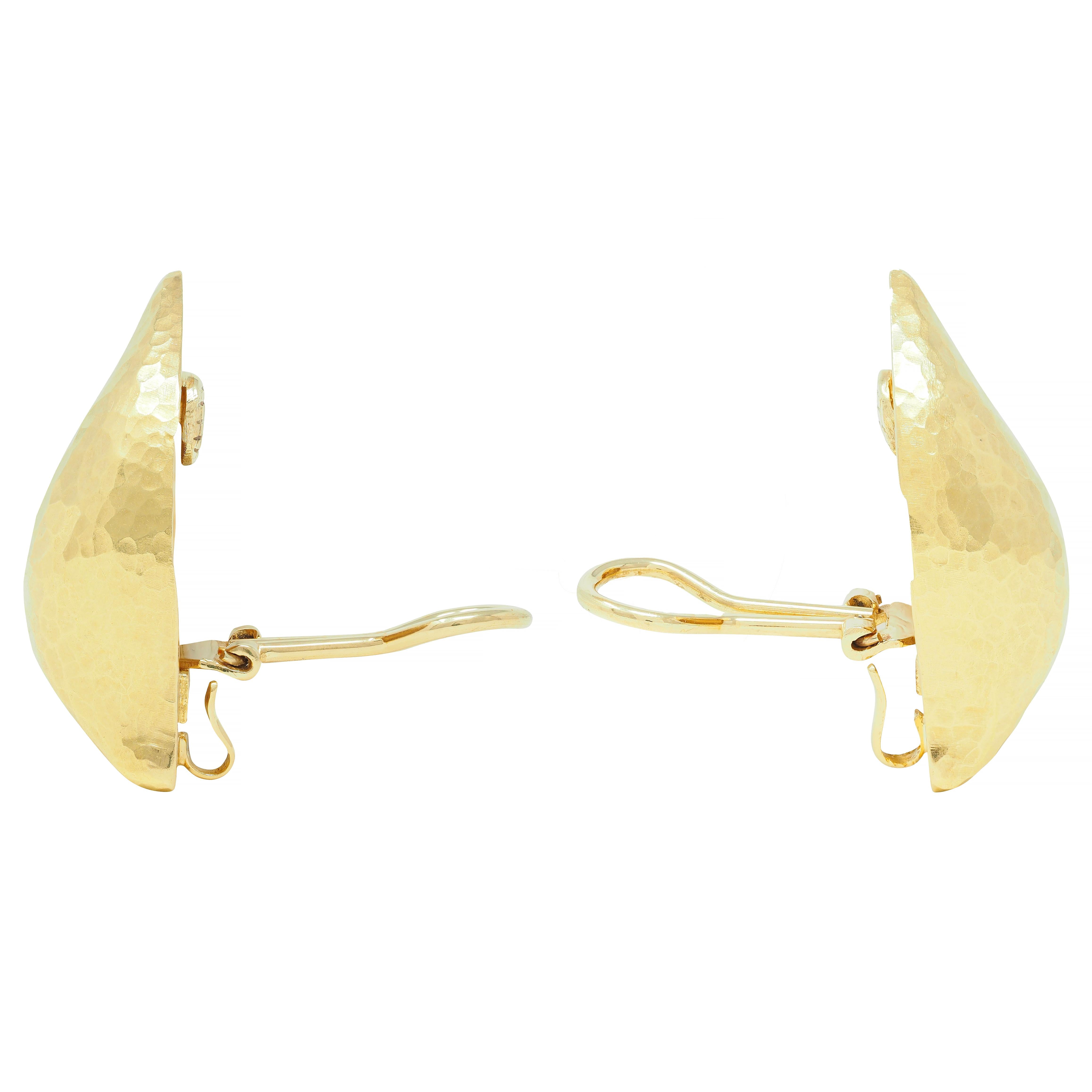 Paloma Picasso Tiffany & Co. 1989 18K Hammered Leaf Vintage Ear-Clip Earring