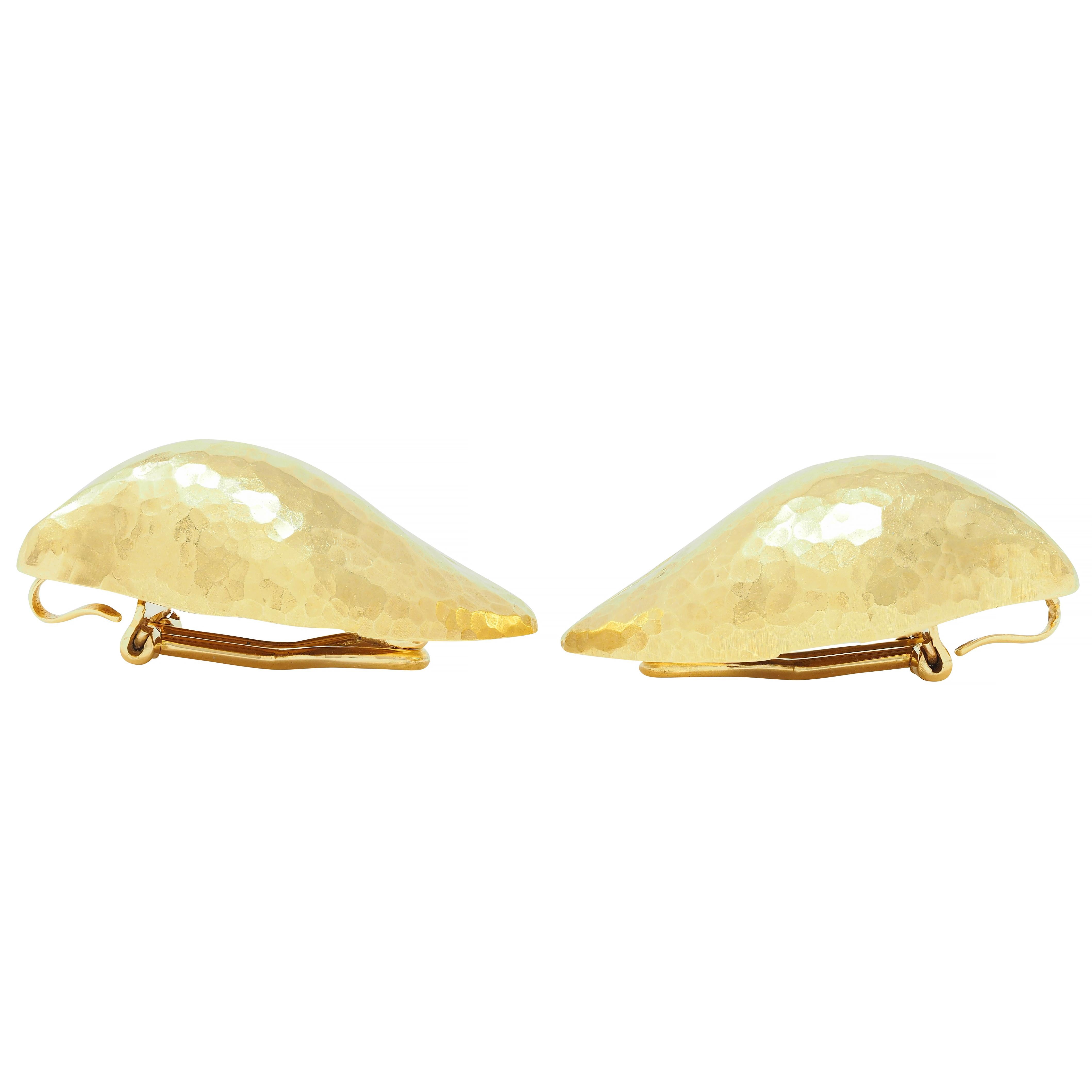 Paloma Picasso Tiffany & Co. 1989 18K Hammered Leaf Vintage Ear-Clip Earring