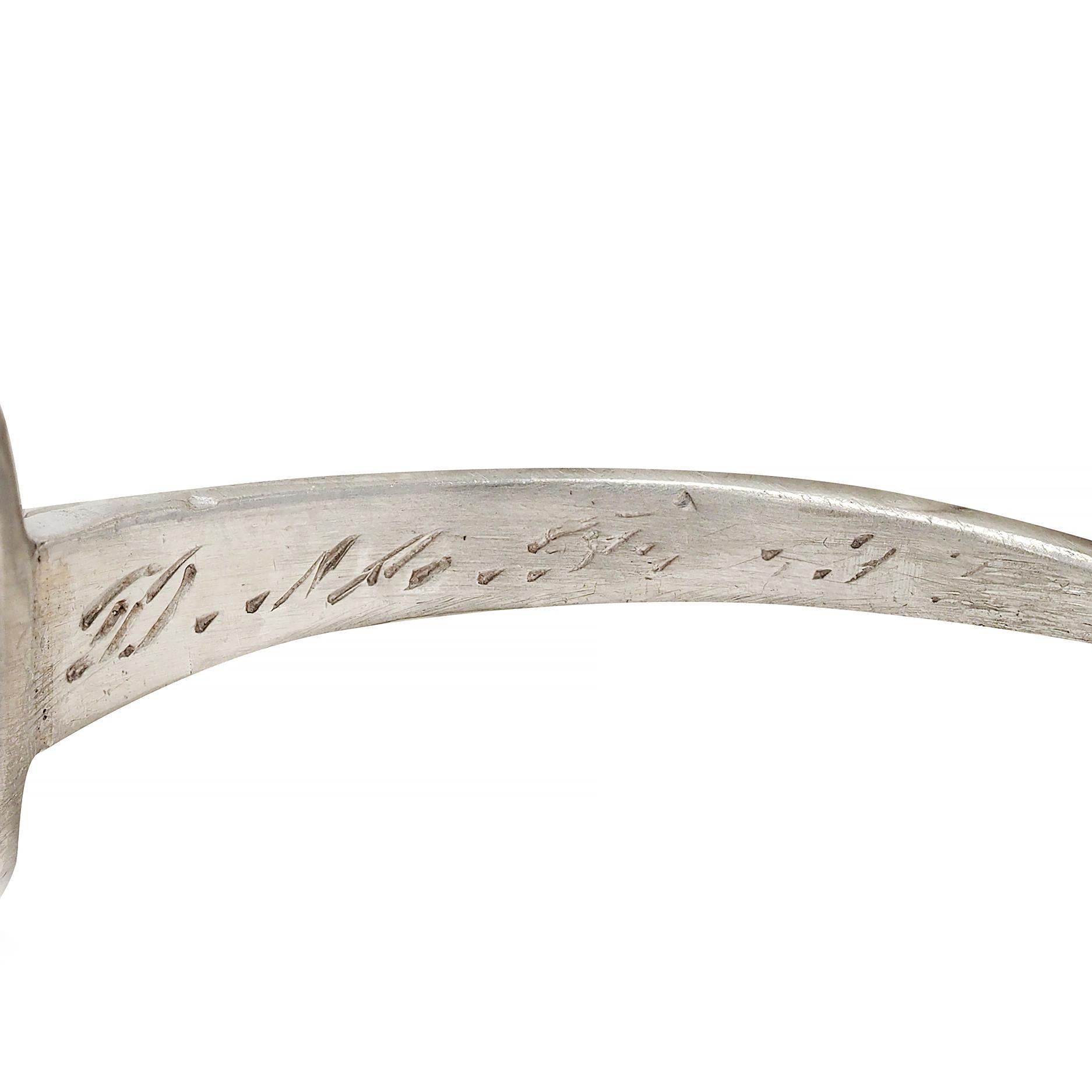 Mid-Century 1.41 CTW French Cut Diamond Platinum Vintage Band Ring