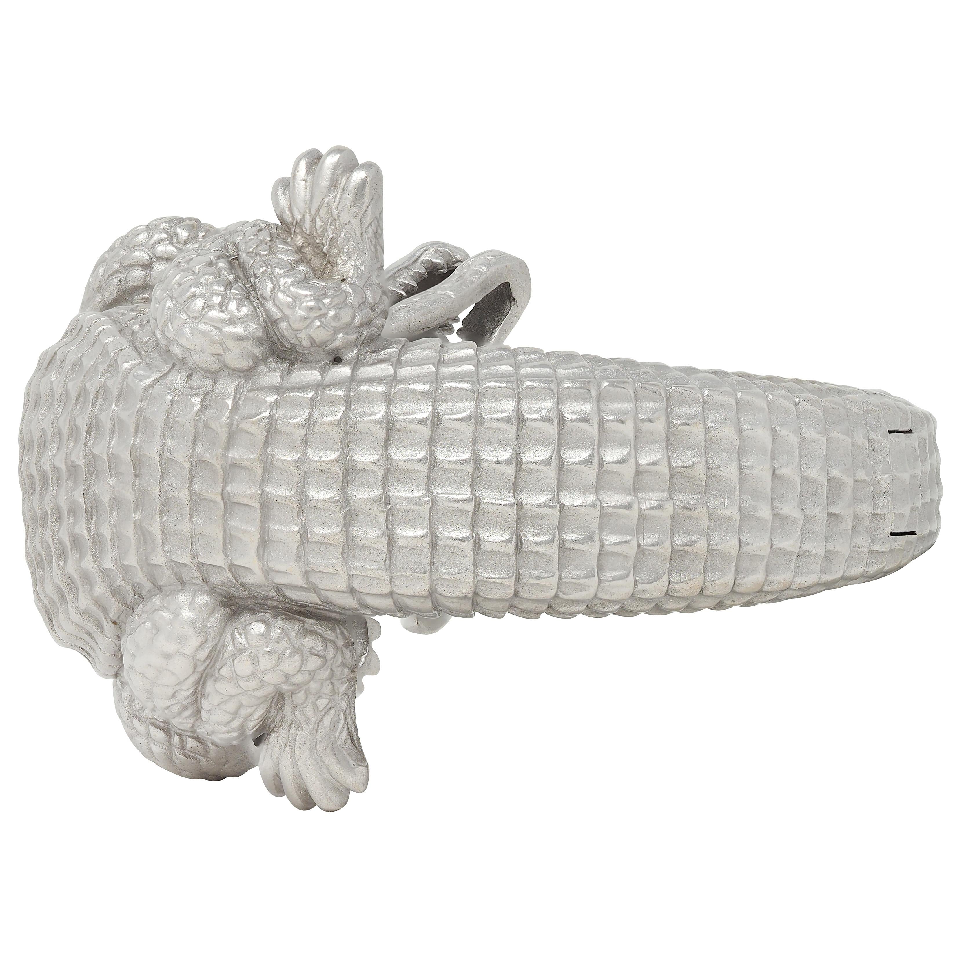 Kieselstein-Cord 1980 18K Gold Alligator Bypass Vintage Animal Cuff Bracelet