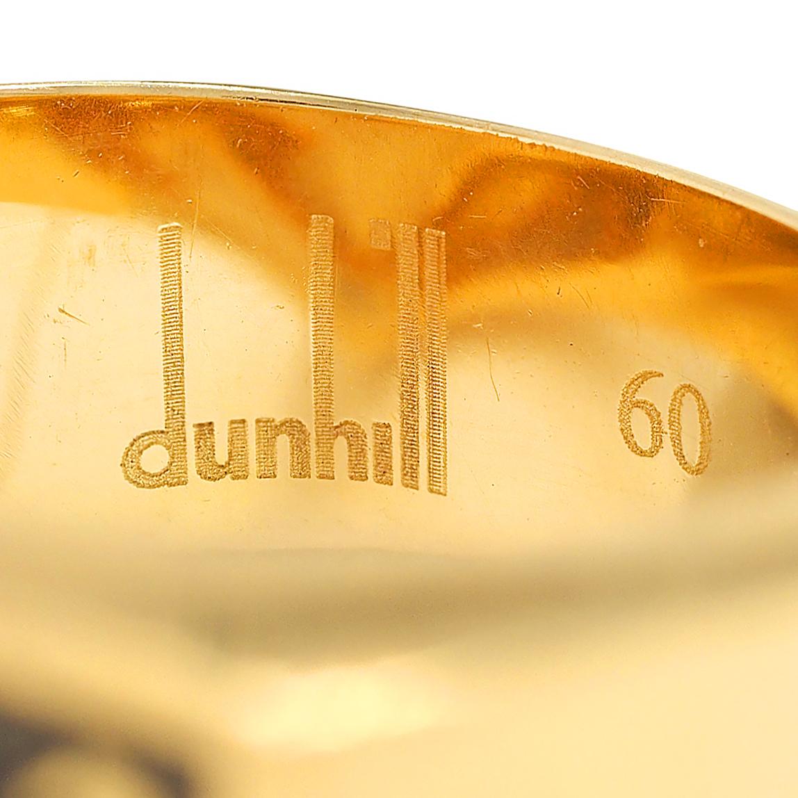 Dunhill 2000's 18 Karat Yellow Gold Heraldic Lion Intaglio Unisex Signet Ring