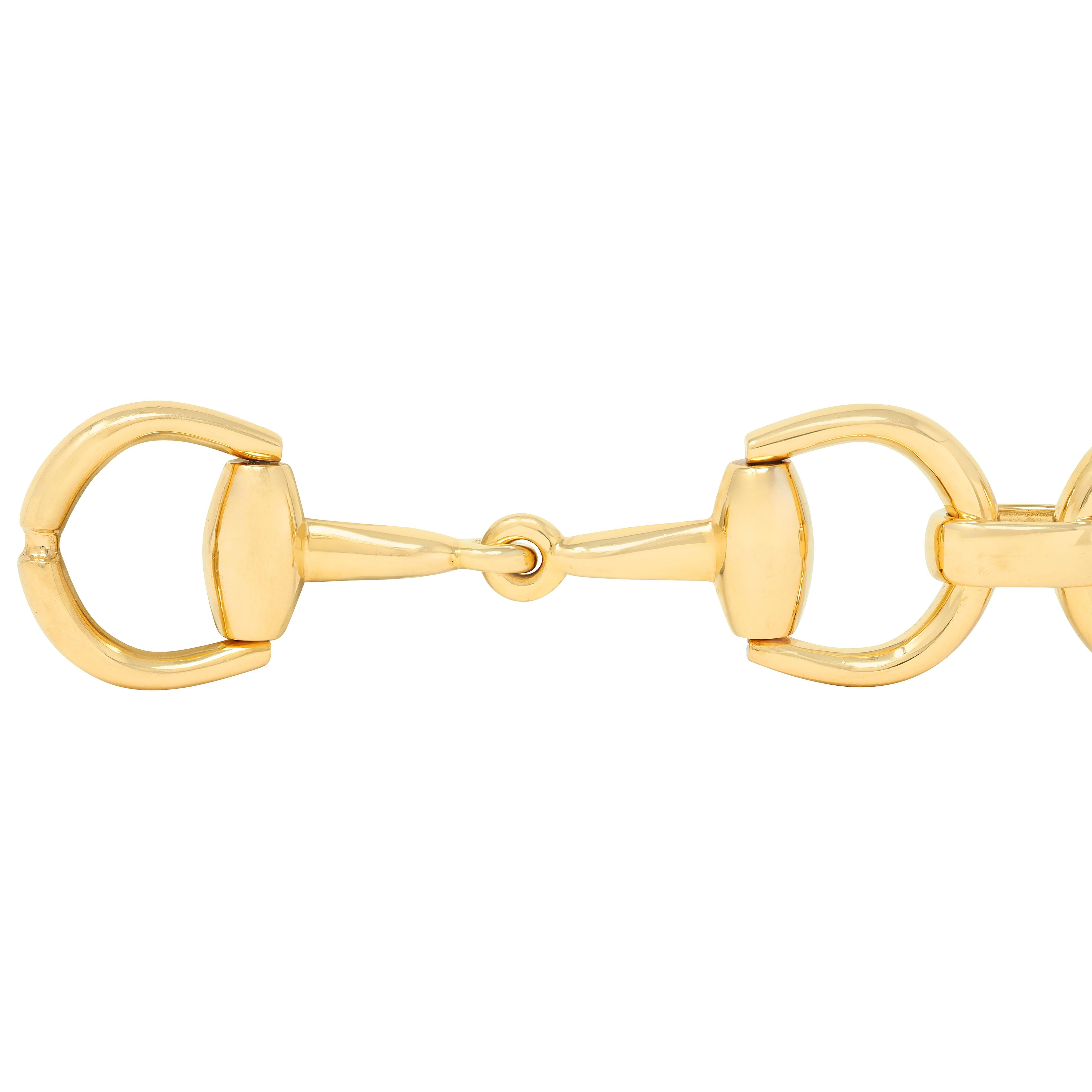 Gucci 18 Karat Yellow Gold Vintage Horsebit Link Bracelet