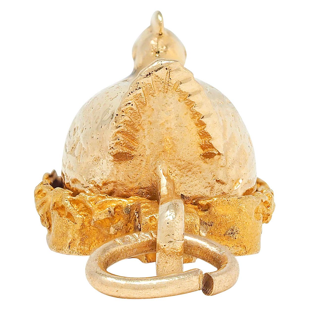 1950's 14 Karat Yellow Gold Vintage Mother Hen Charm