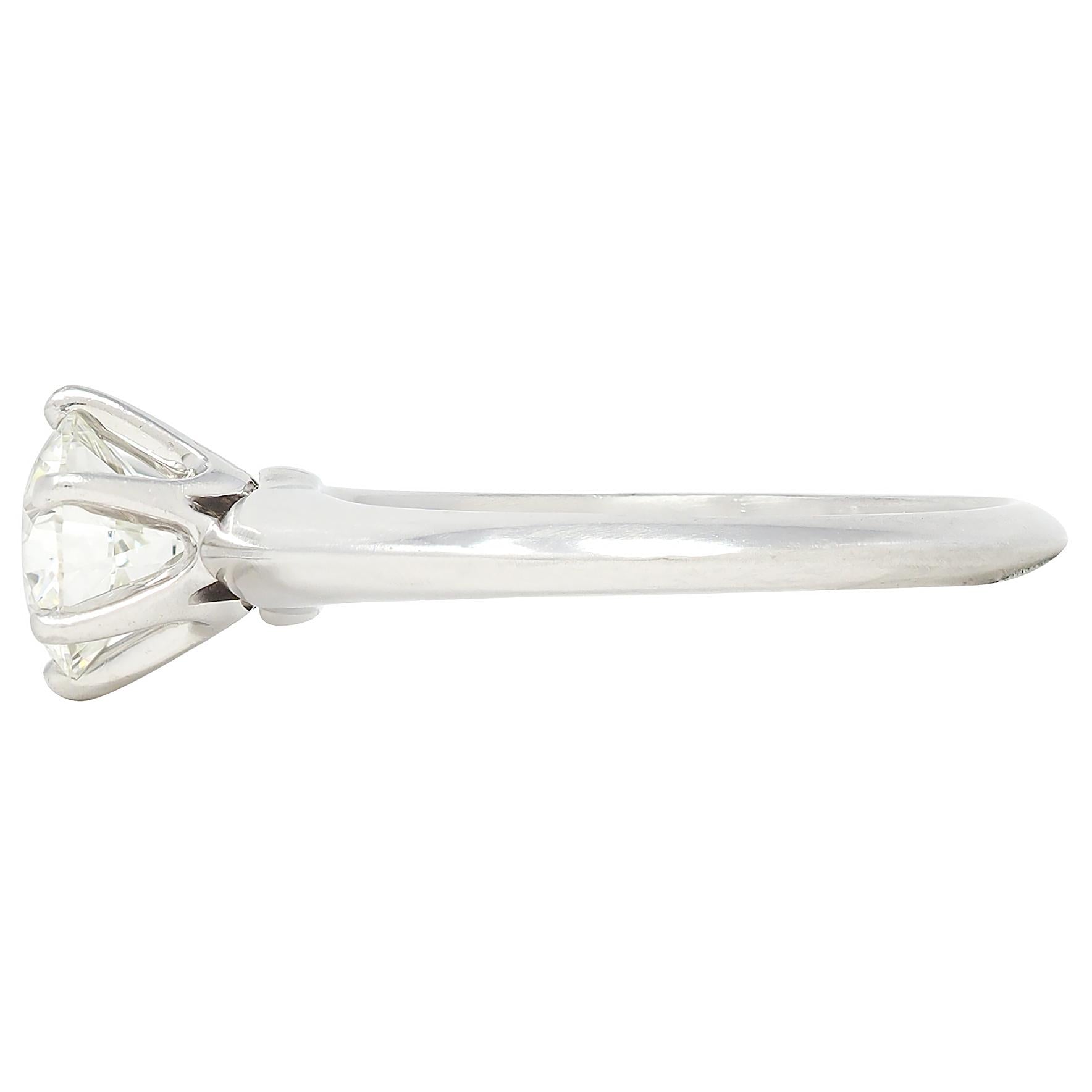 Tiffany & Co. 1.11 Carat Round Diamond Platinum Solitaire Engagement Ring GIA