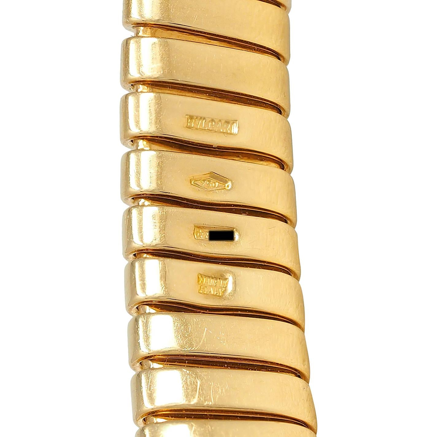 Bulgari 1980's 18K Yellow Gold Vintage Roman Trajan Coin Monete Tubogas Necklace
