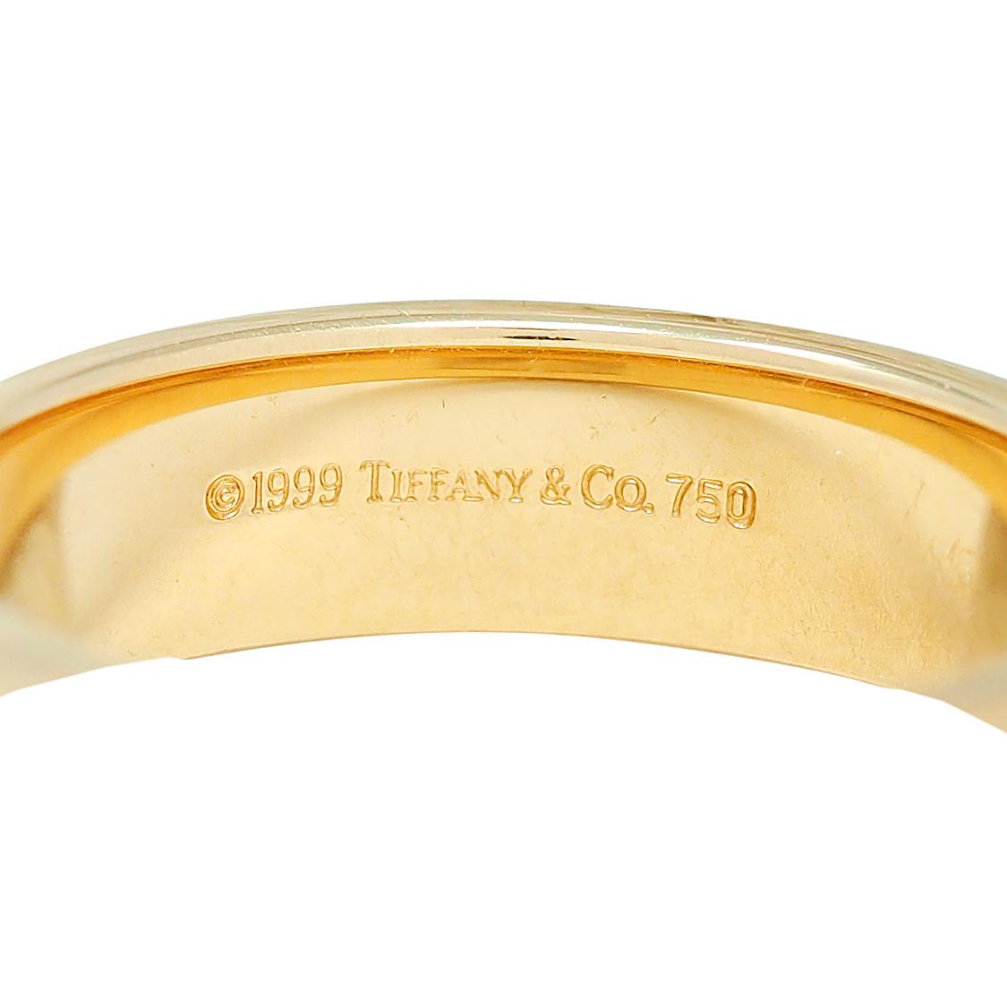 Tiffany & Co. 1999 18 Karat Yellow Gold Vintage Forever Men's Wedding Band Ring