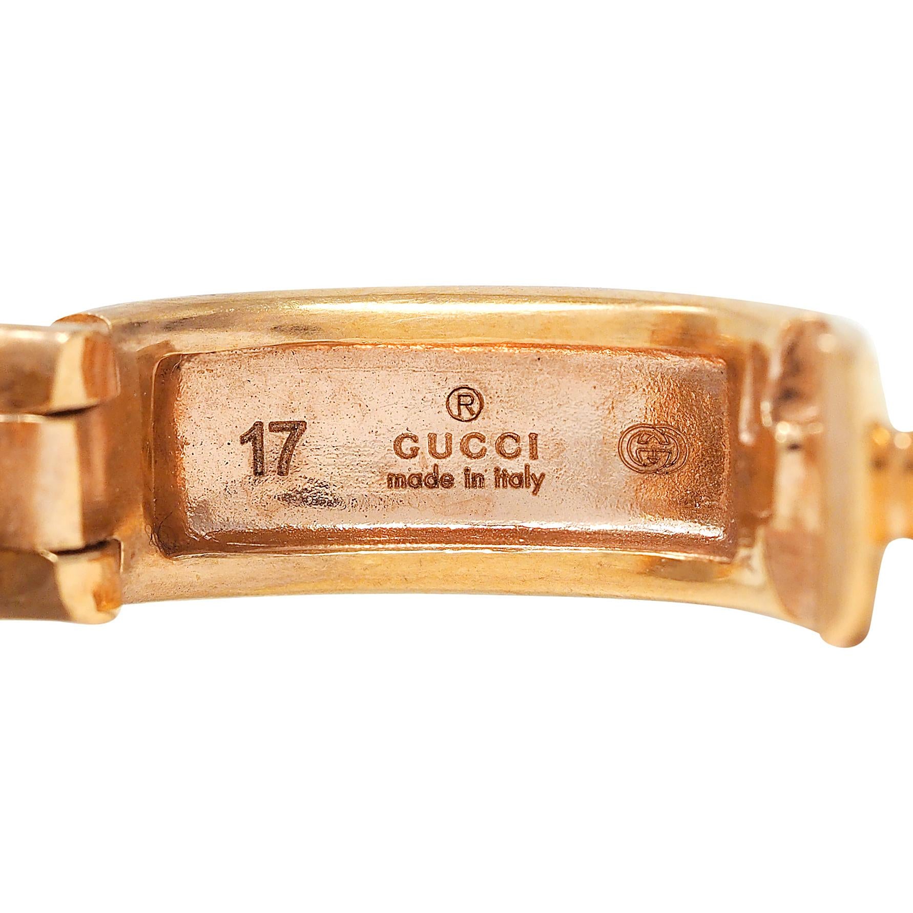 Gucci 18 Karat Yellow Gold Vintage Horsebit Link Bracelet