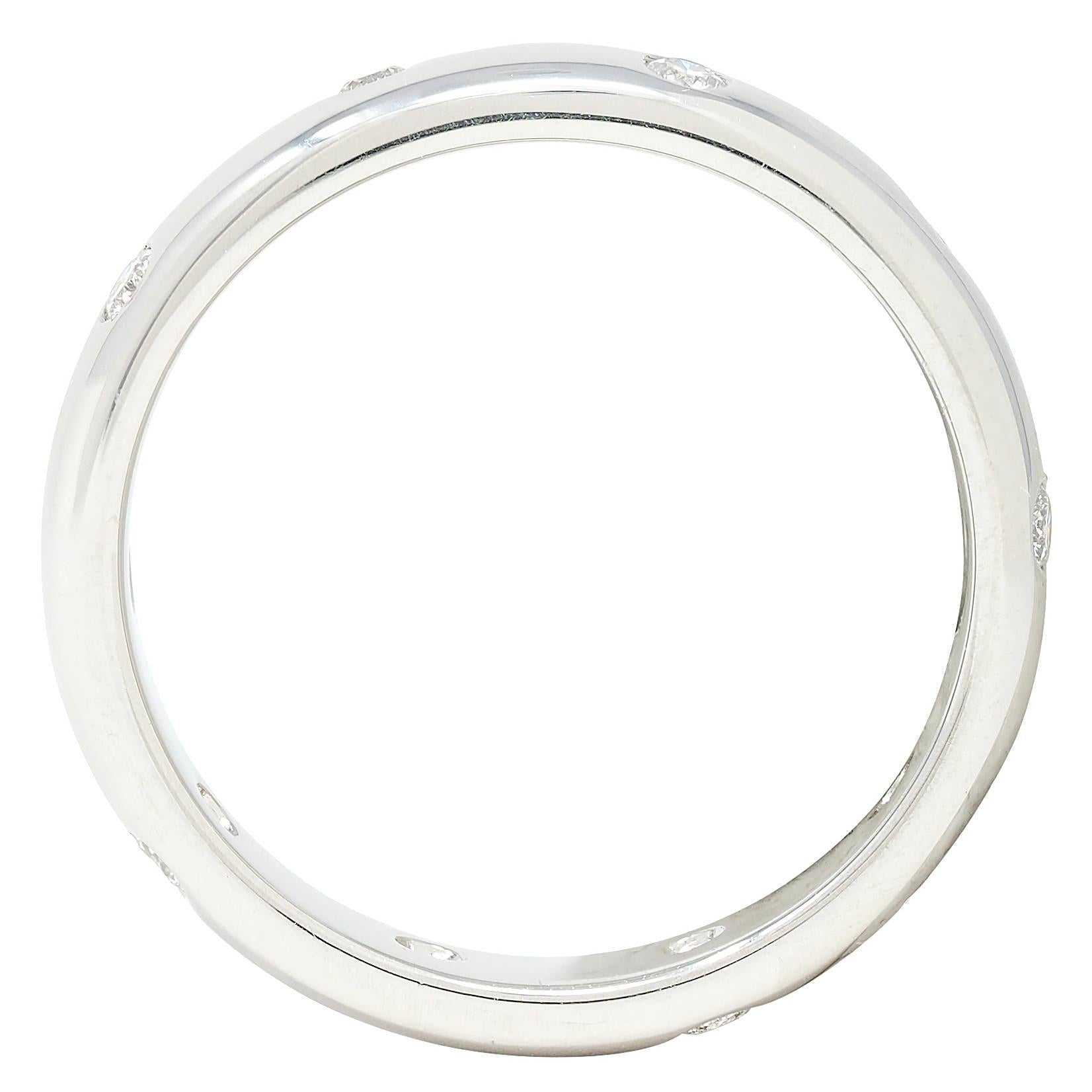 Tiffany & Co. 2000's Diamond Platinum Etoile Band Ring