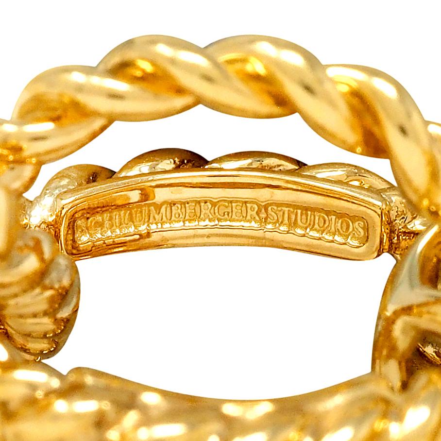 Tiffany & Co. 1960's 18K Gold Twisted Rope Sphere Link Vintage Bracelet