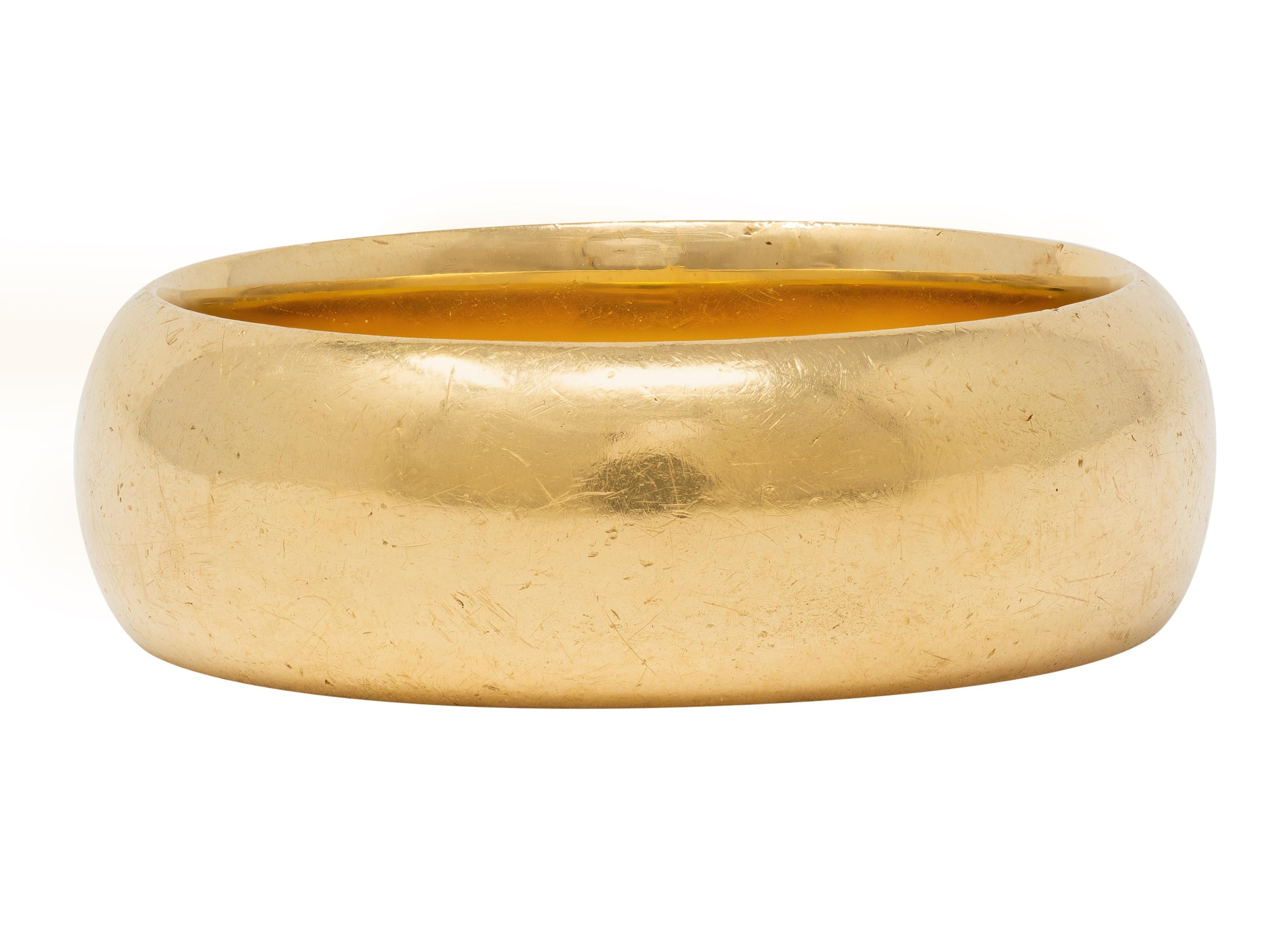 Tiffany & Co. 1960's 14 Karat Yellow Gold Vintage Wedding Cigar Band Ring