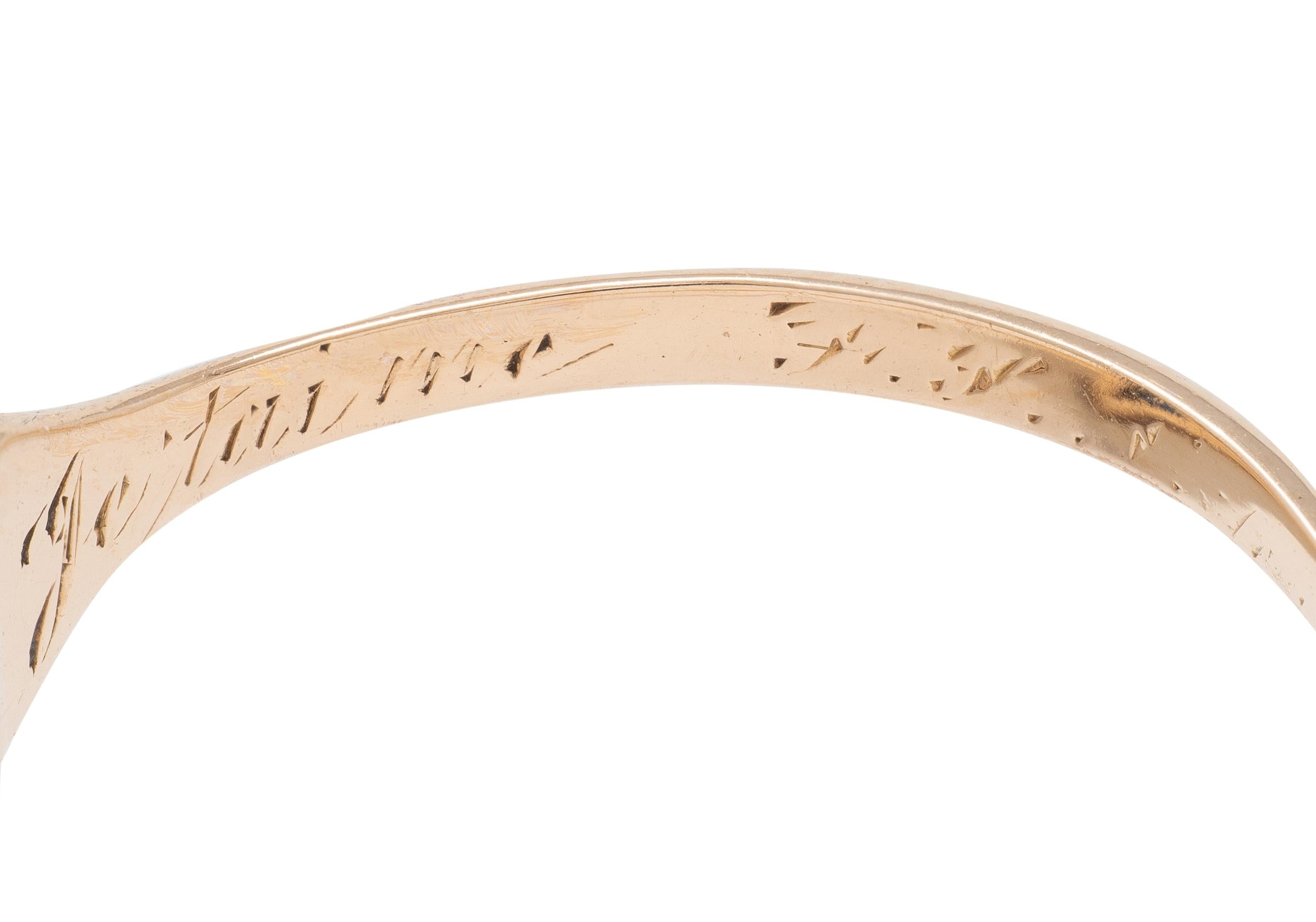 Victorian Turquoise Diamond 14 Karat Rose Gold Antique Navette Halo Ring