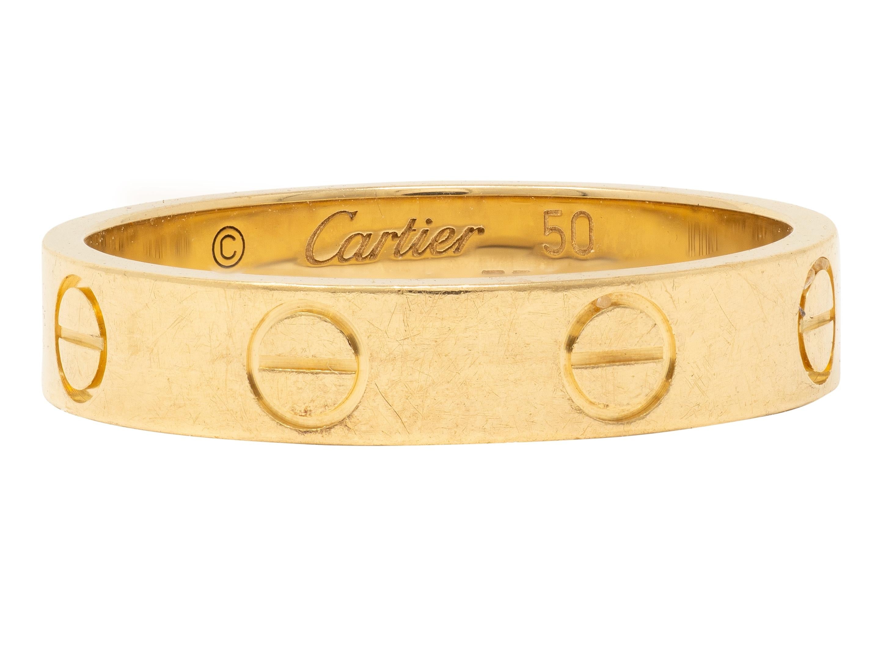 Cartier Contemporary 18 Karat Yellow Gold High Love Unisex Band Ring