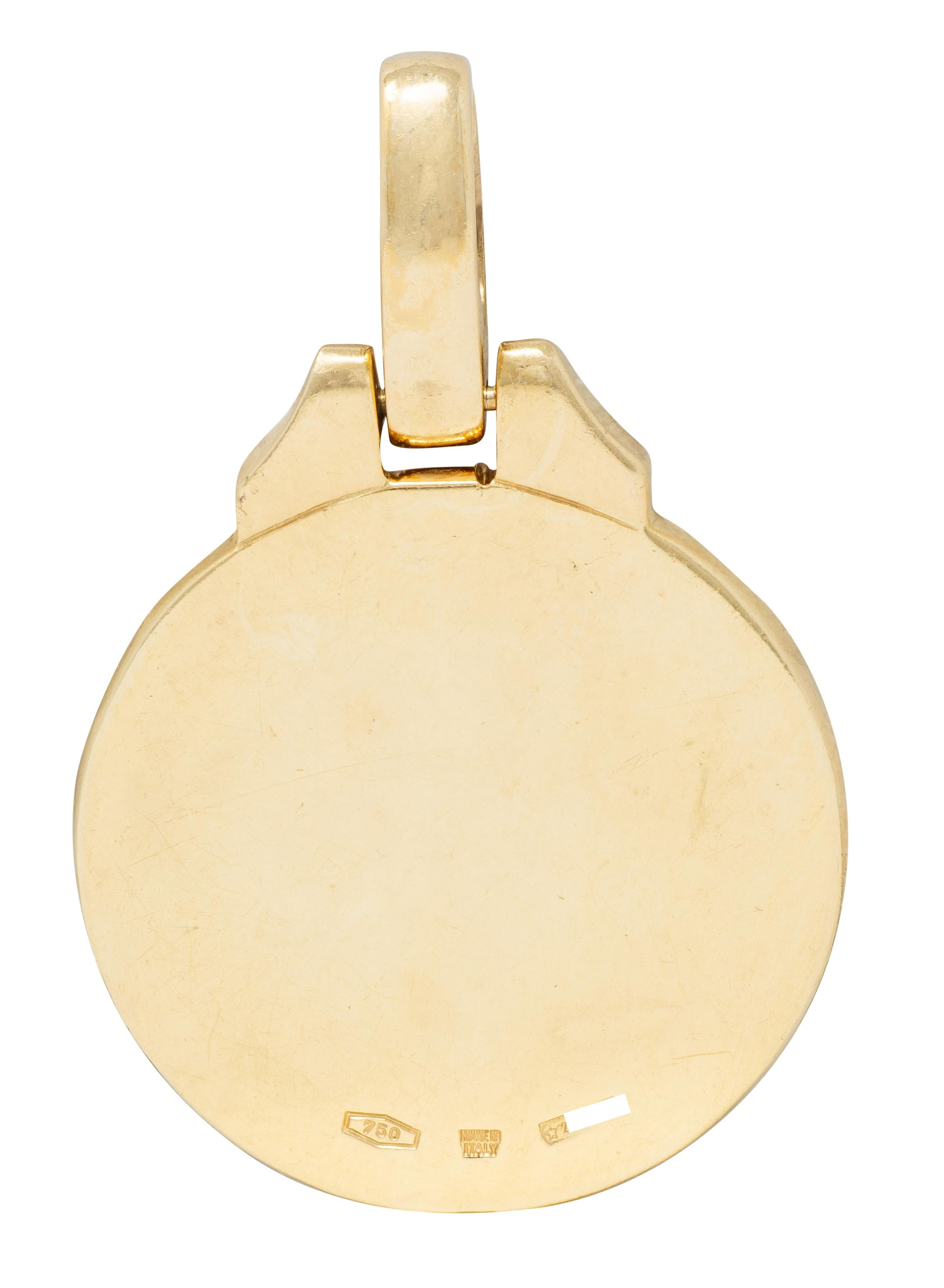 Bulgari 1990's 18 Karat Two-Tone Gold Vintage Sagittarius Zodiac Pendant