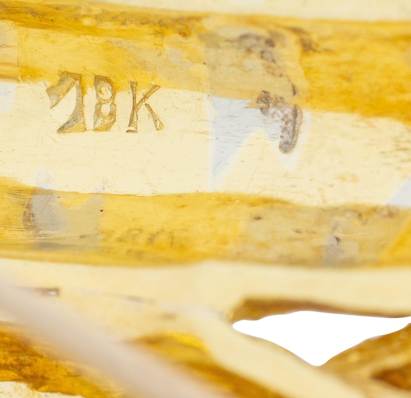 George Lederman 1960's Ruby Diamond 18 Karat Two-Tone Gold Vintage Beaver Brooch