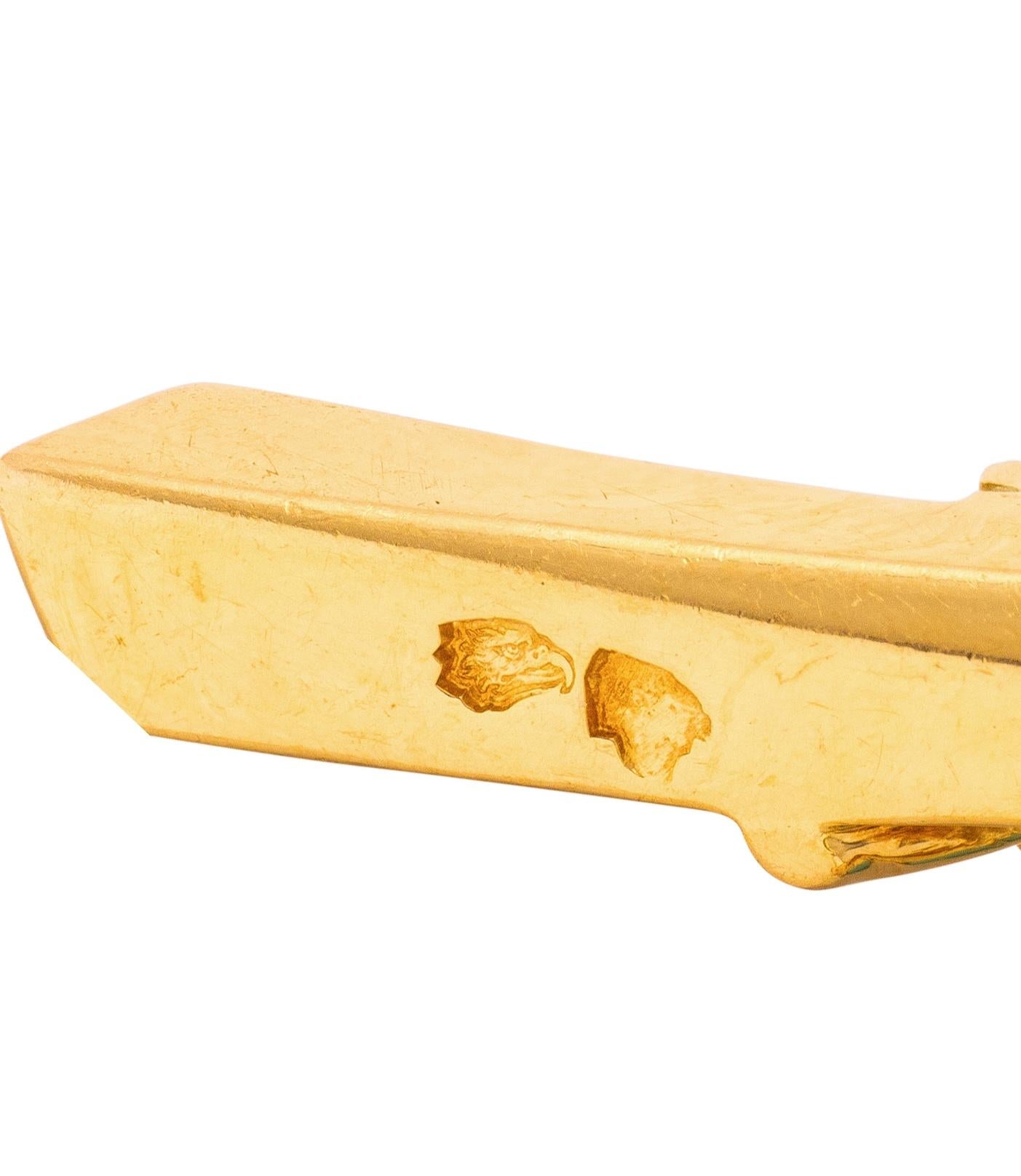 Boucheron Paris 1960s Turquoise Diamond 18K Gold Platinum Vintage Bird Brooch