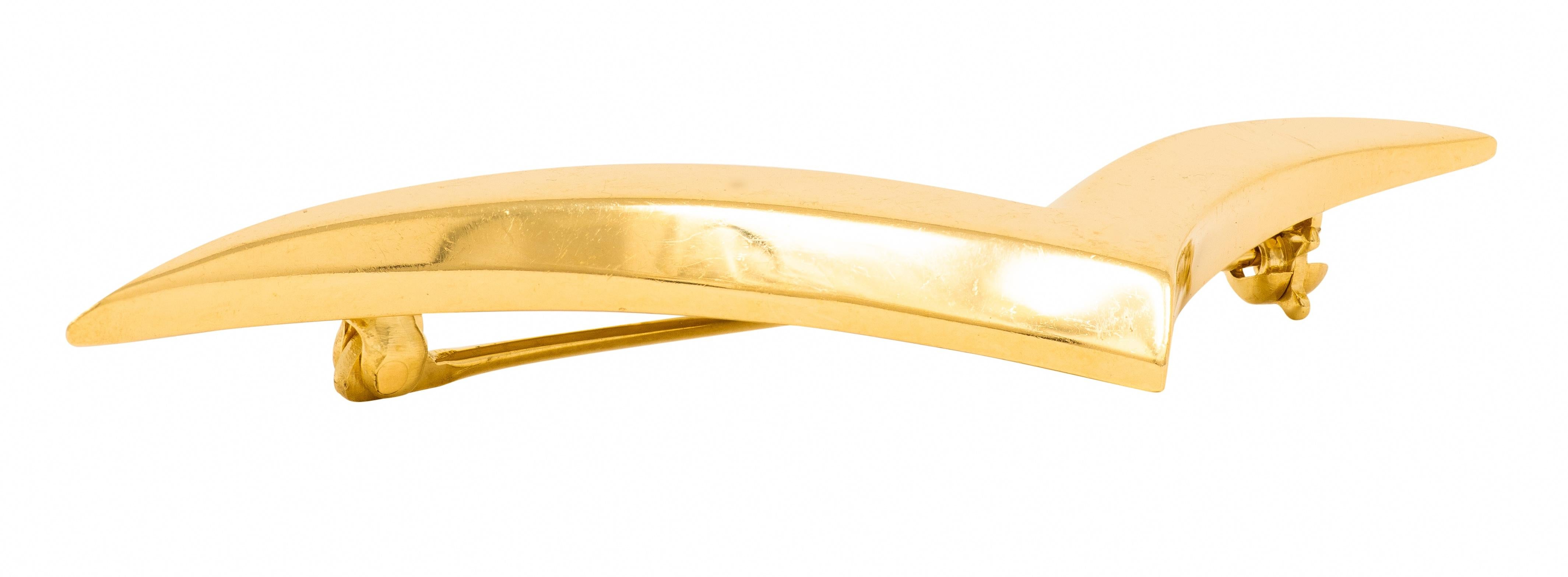 Angela Cummings Tiffany & Co. 1980's 18 Karat Yellow Gold Vintage Seagull Brooch