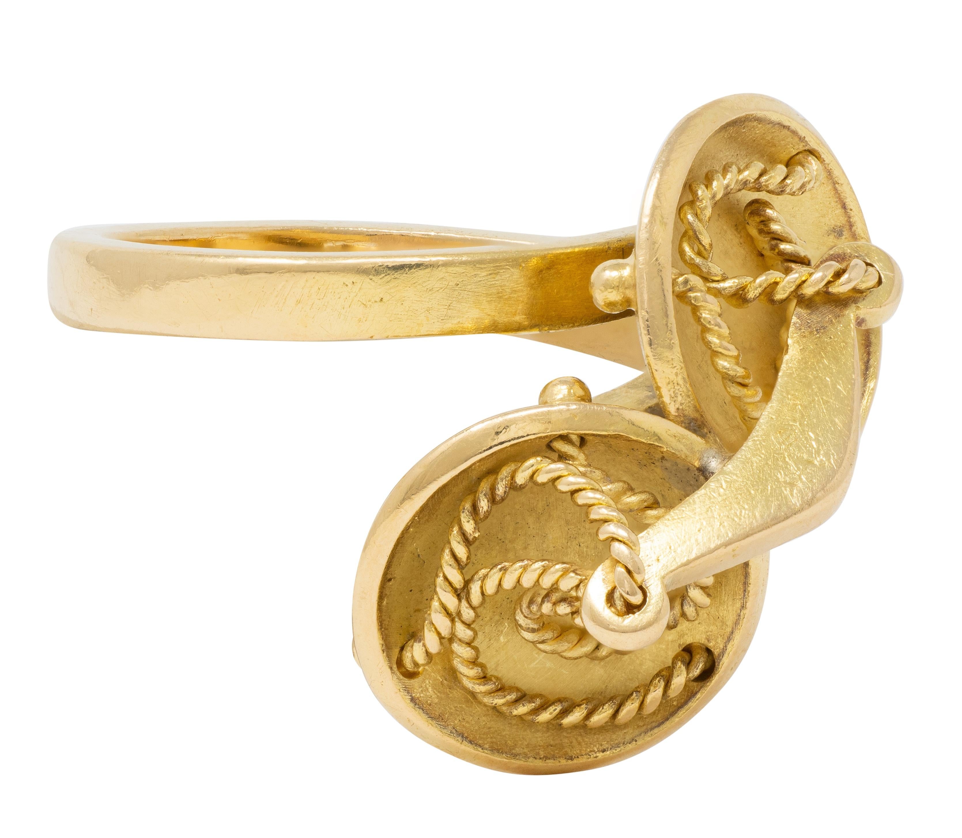 Tiffany & Co. Georges L'Enfant 1970's 18 Karat Gold Vintage Libra Zodiac Ring