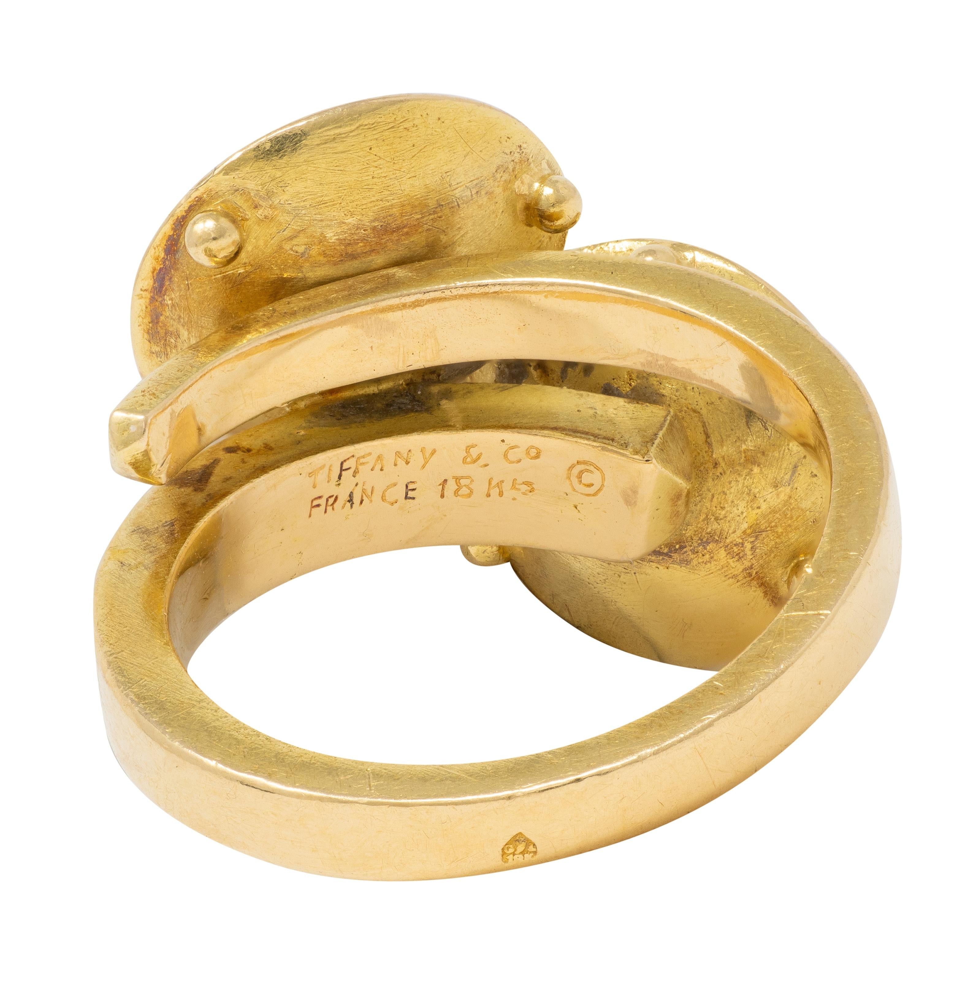 Tiffany & Co. Georges L'Enfant 1970's 18 Karat Gold Vintage Libra Zodiac Ring