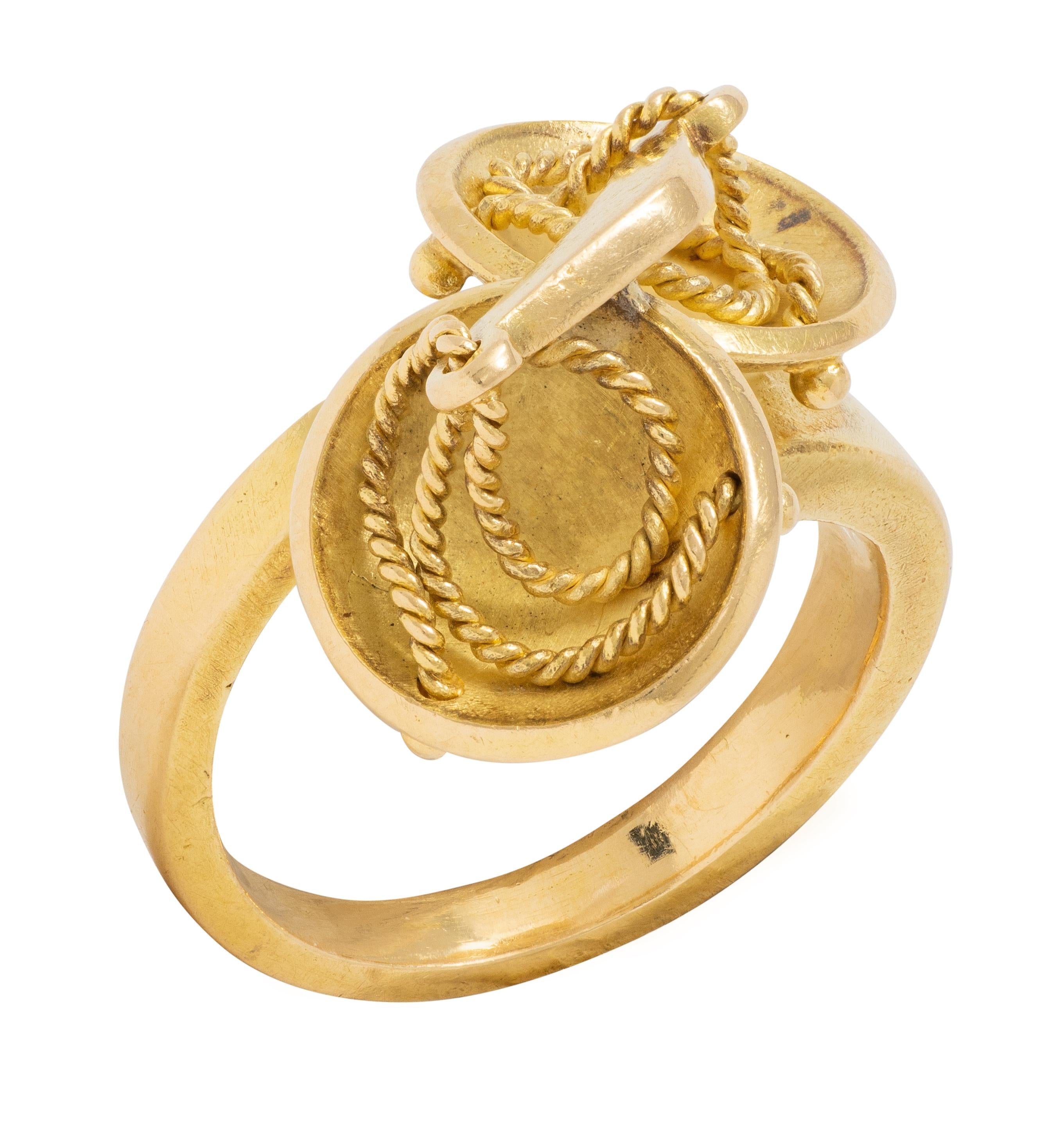 Tiffany & Co. Georges L'Enfant 1970's 18 Karat Gold Vintage Libra Zodiac Ring