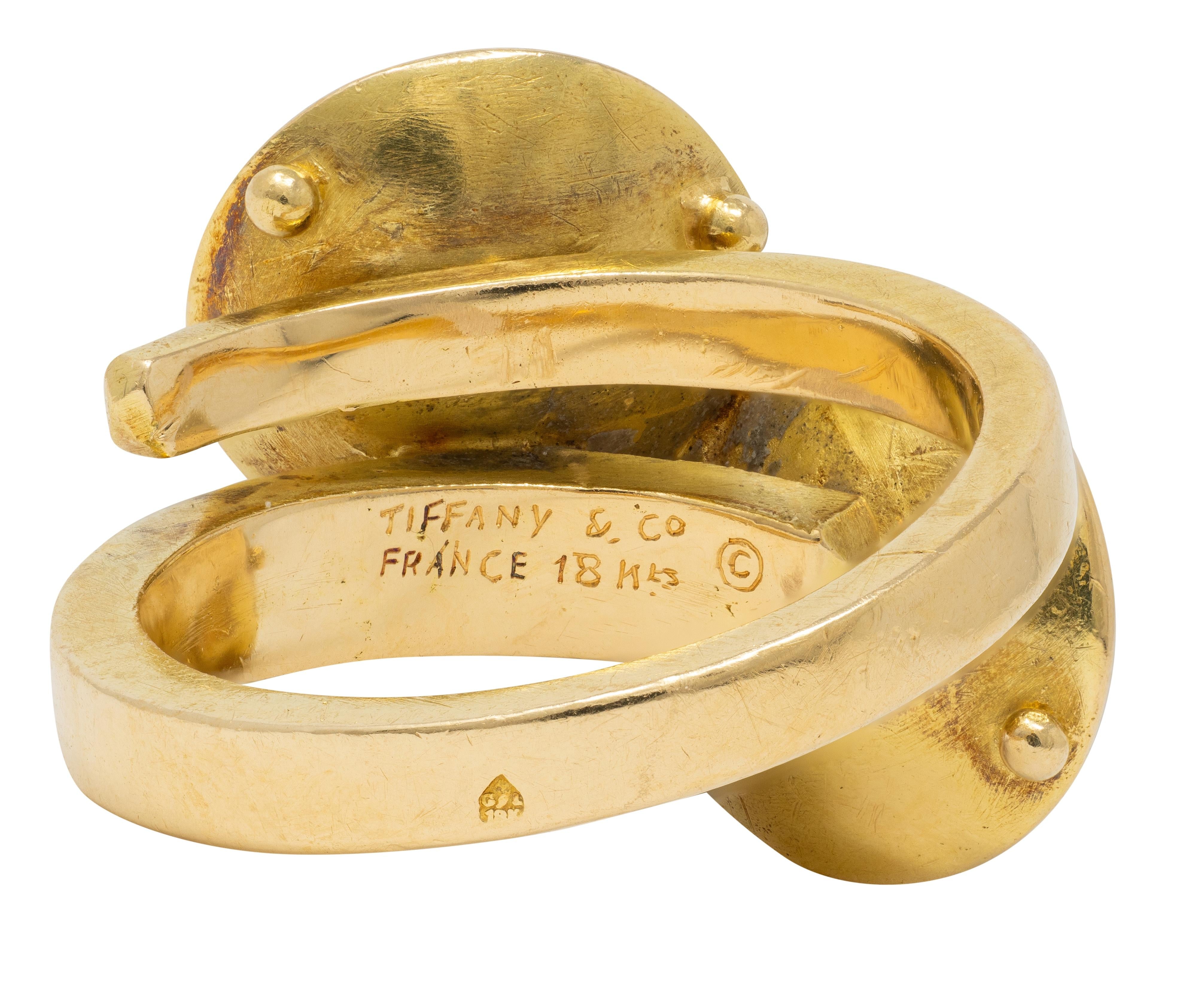 Tiffany & Co. Georges L'Enfant 1970's 18 Karat Gold Vintage Libra Zodiac Ring