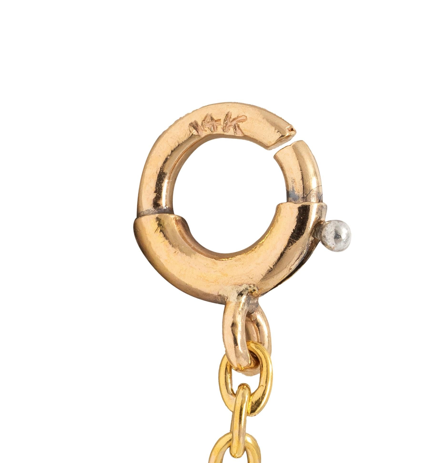 Art Nouveau 6.50 CTW Diamond 18K Yellow Gold Antique Scrolling Link Bracelet