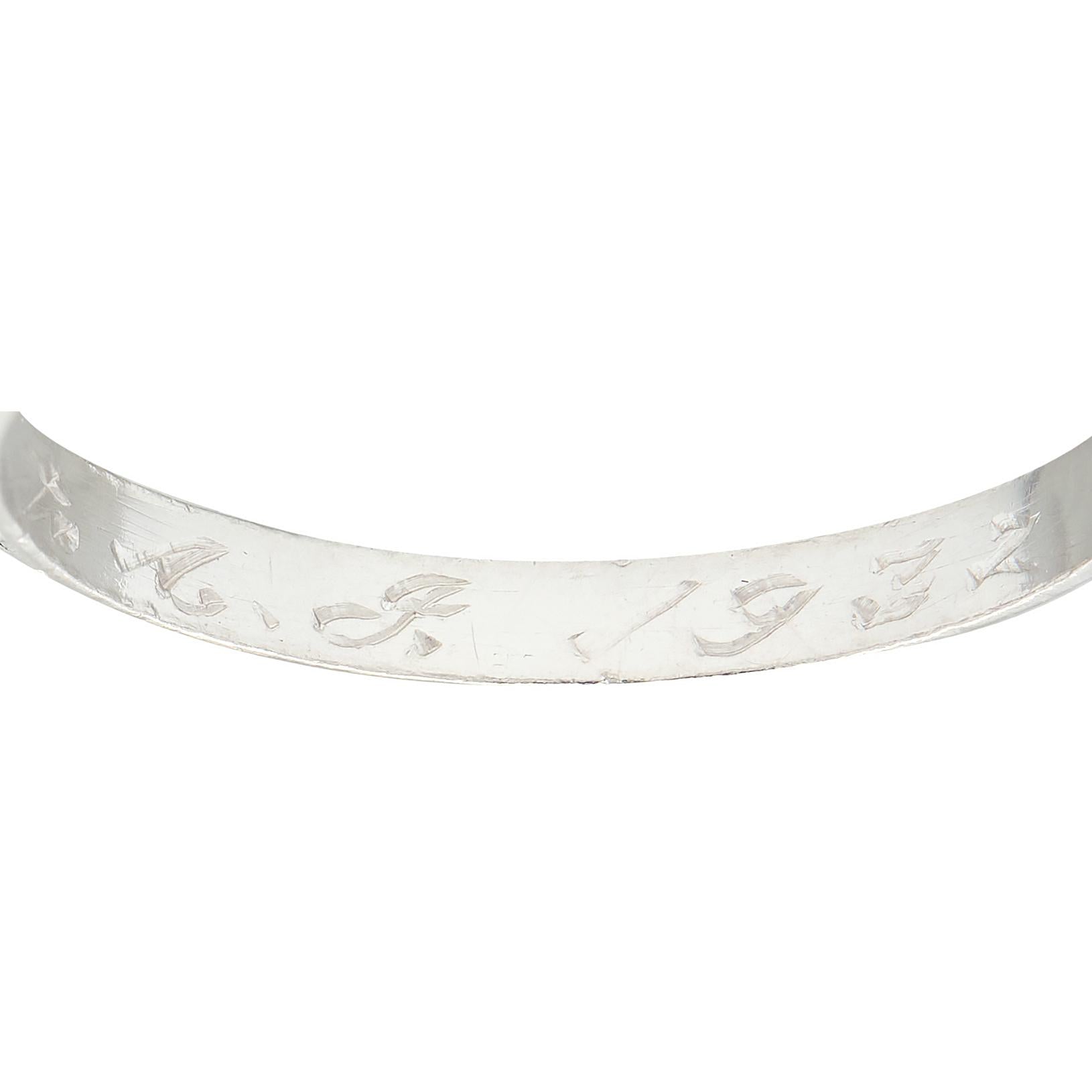 Art Deco 1932 Platinum Orange Blossom Vintage Wedding Band Ring