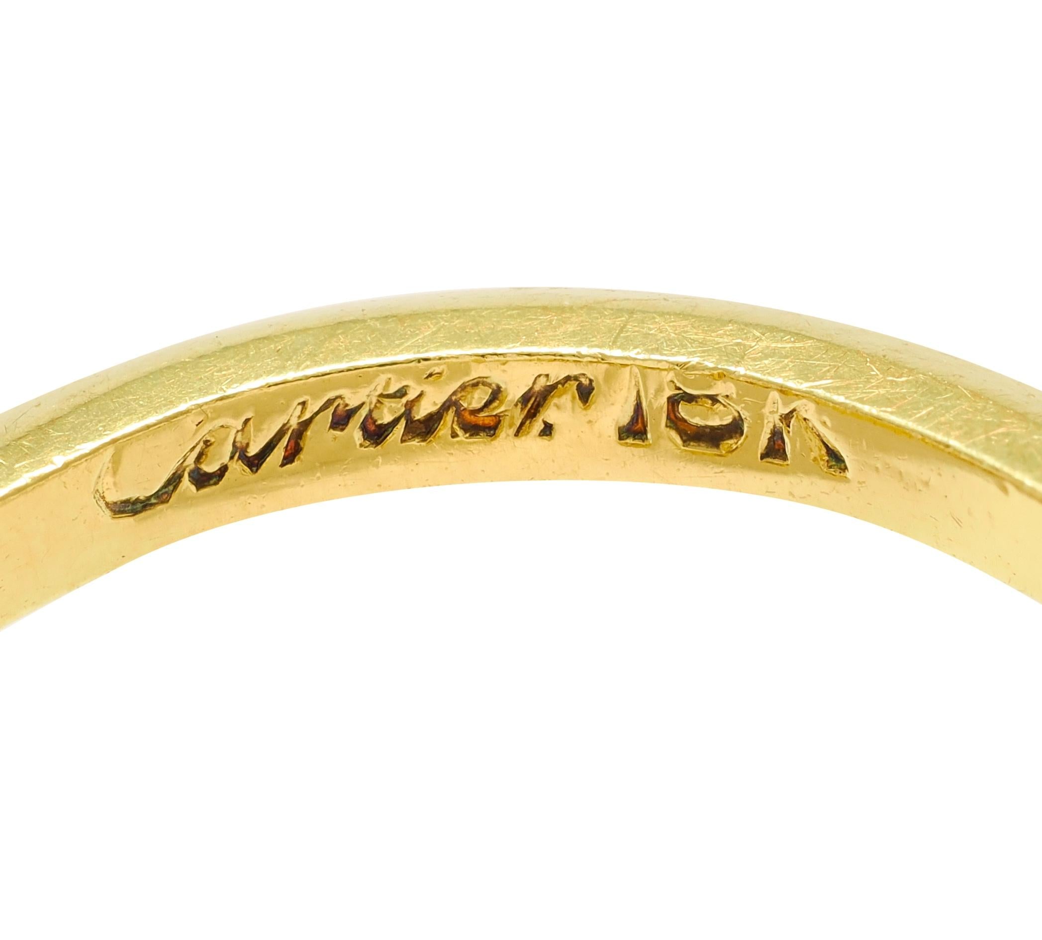 Cartier 1970's 18 Karat Yellow Gold Vintage Virgo Zodiac Ring