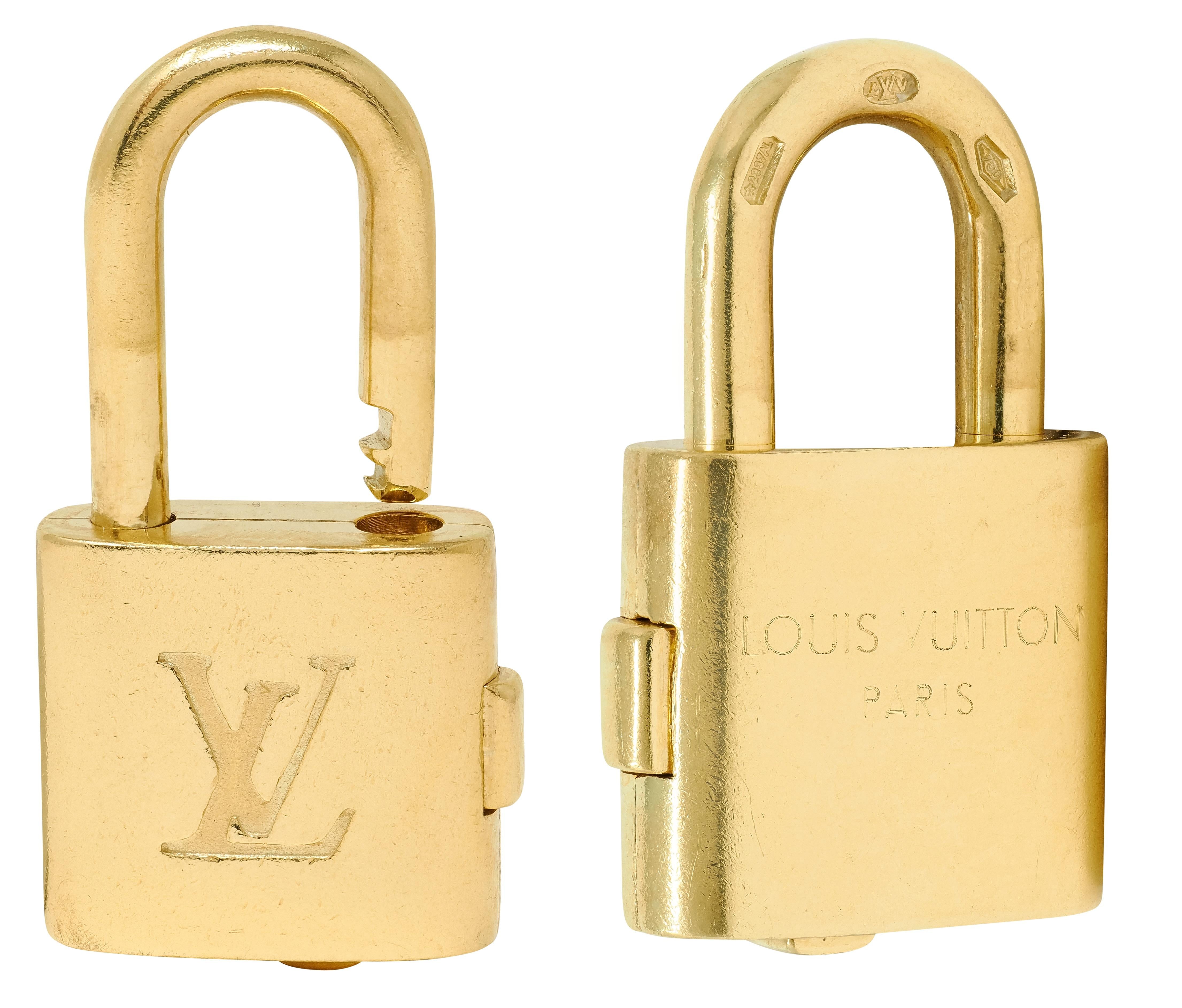 Louis Vuitton Paris Contemporary 18 Karat Yellow Gold Lock & Key Link Bracelet