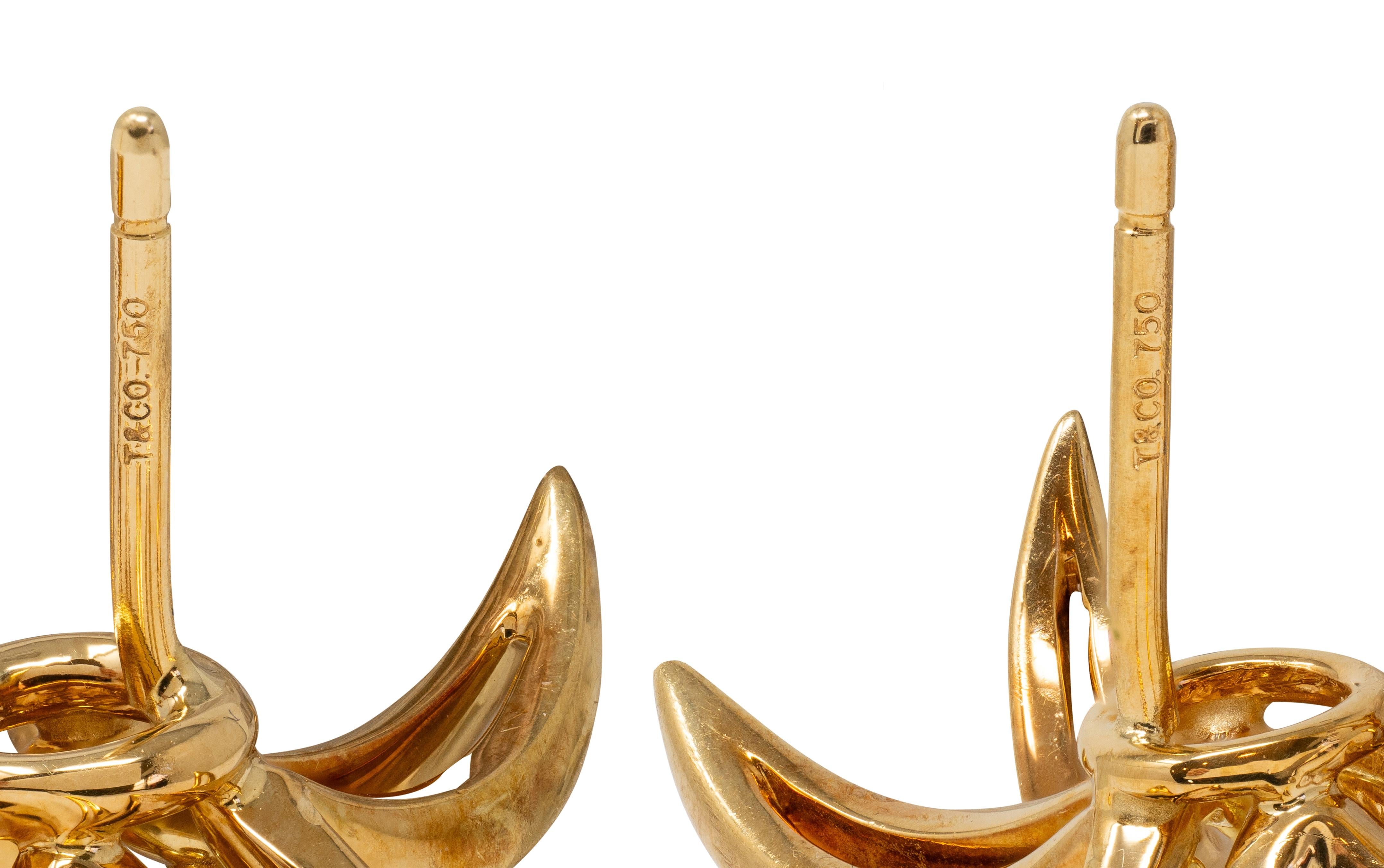 Tiffany & Co. 1994 Citrine 18 Karat Yellow Gold Vintage Fireworks Earrings