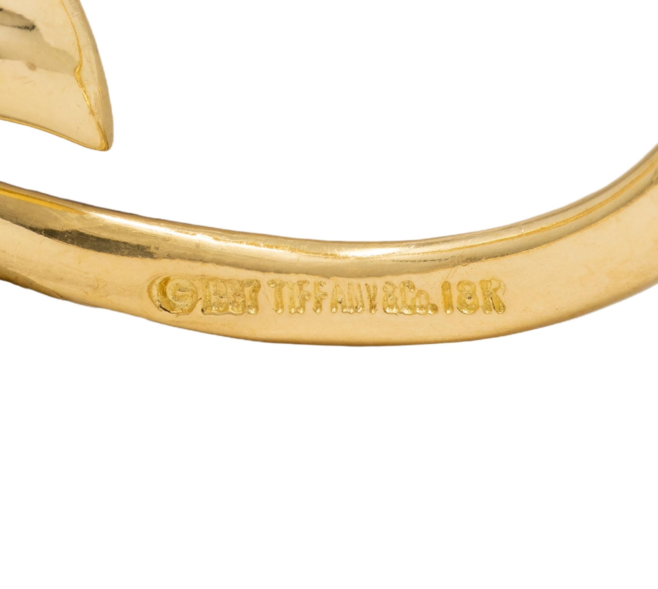 Tiffany & Co. 1983 18K Yellow Gold Vintage Foliate Fancy Link Chain Necklace