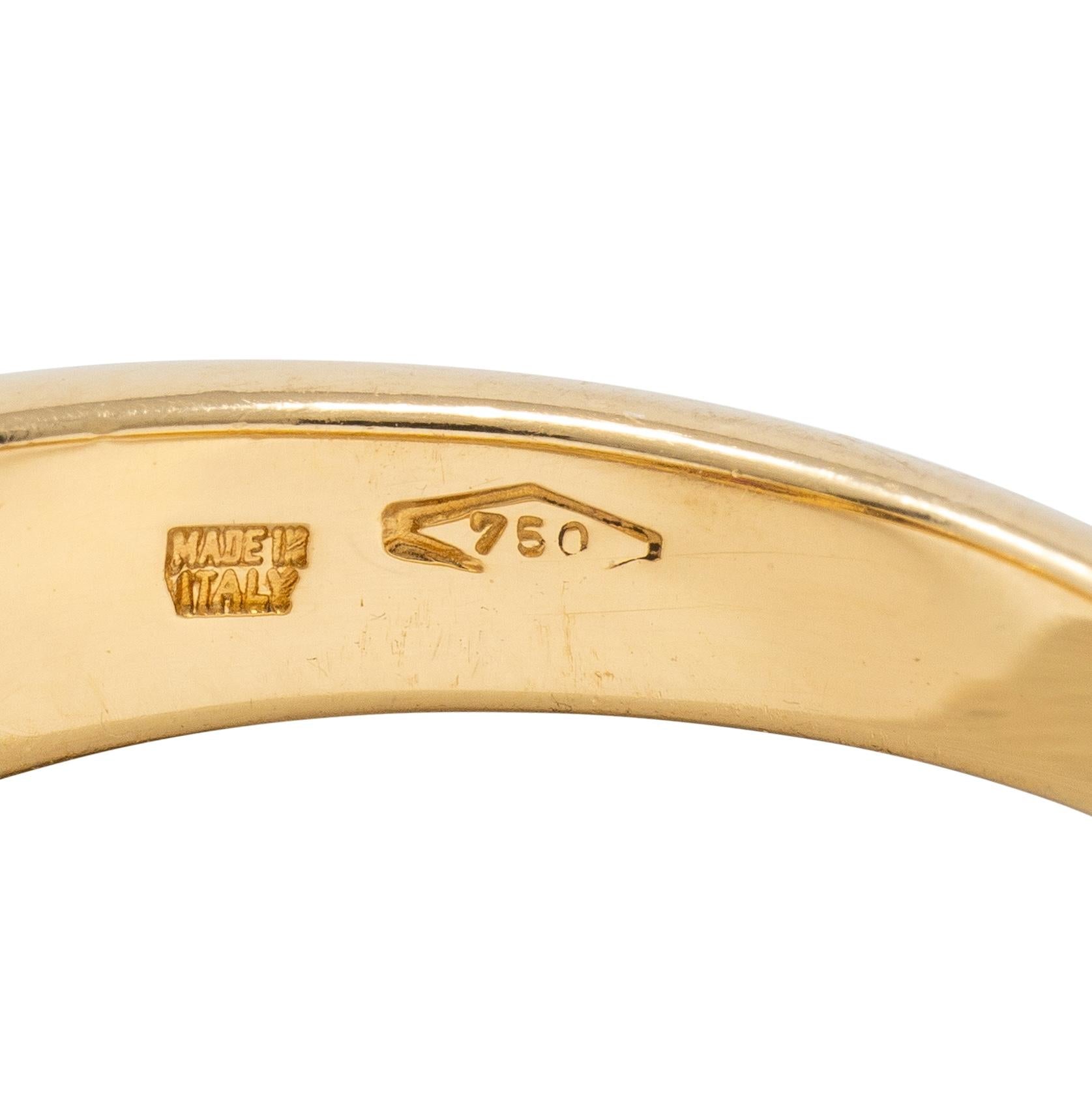 Bulgari 1990's Ruby 18 Karat Two-Tone Gold Vintage Naturalia Ring