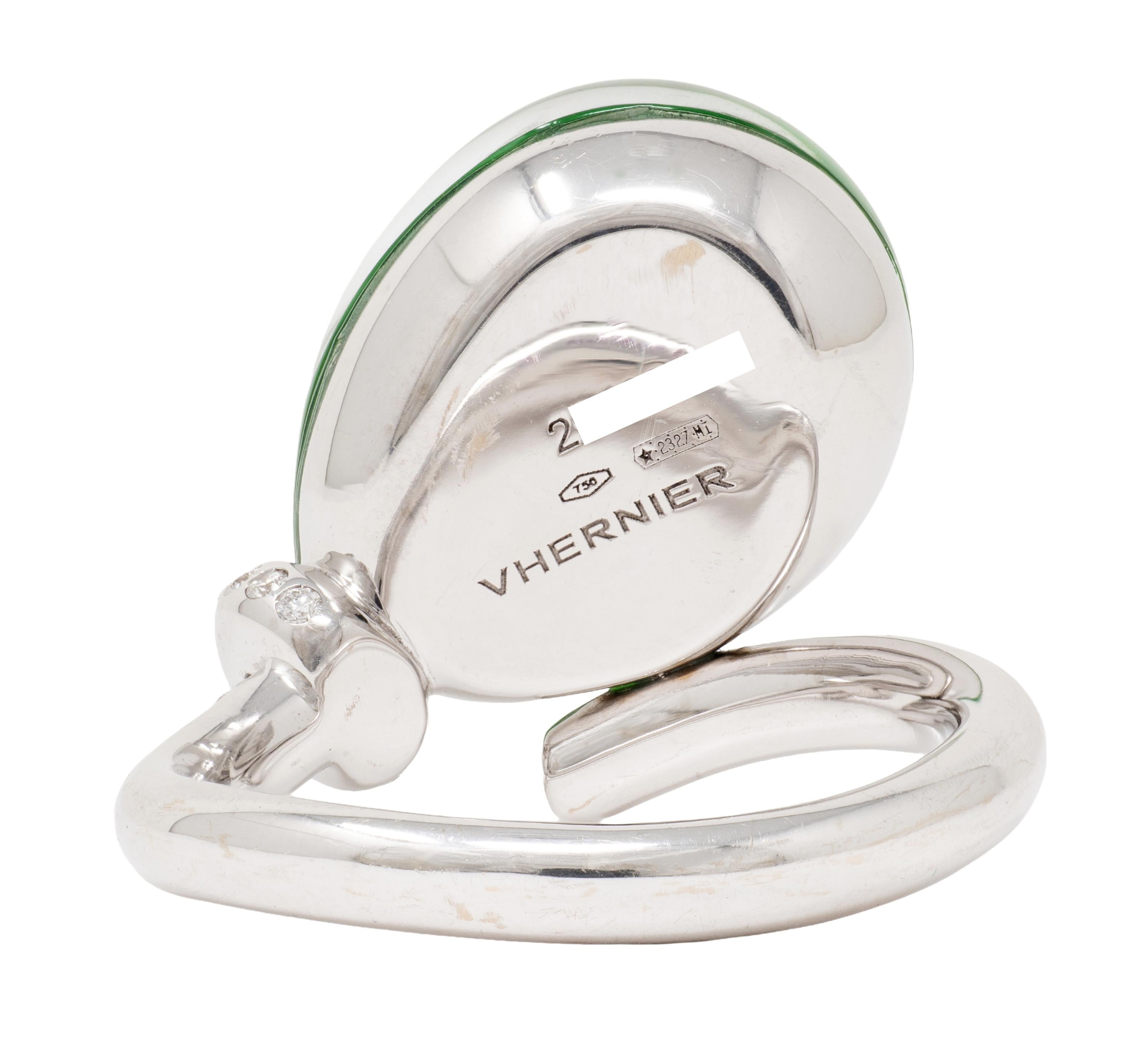 Vhernier Jade Quartz Diamond 18K Gold Contemporary Palloncino Balloon Ring