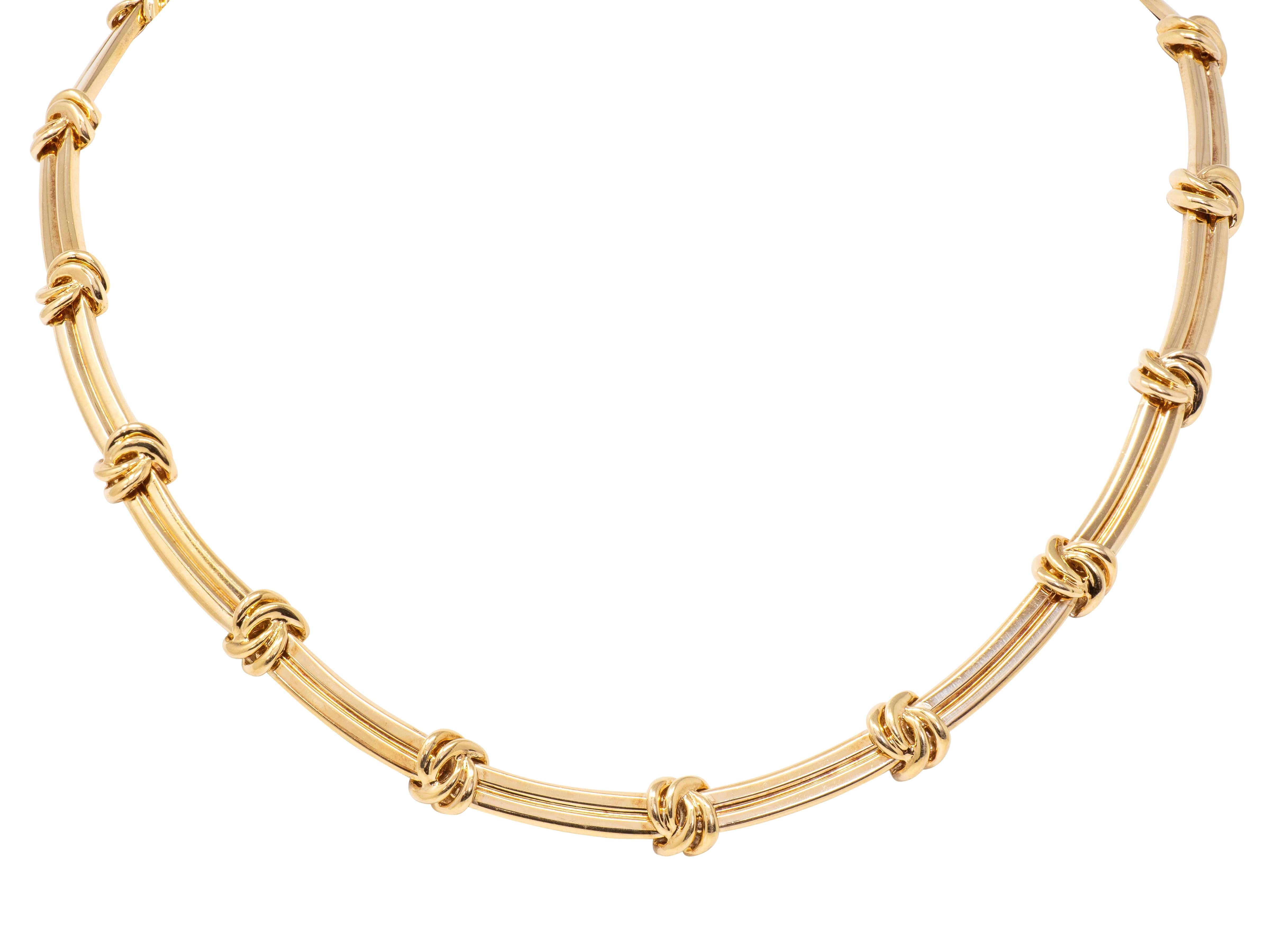 Tiffany & Co. 1960's 18 Karat Yellow Gold Vintage Knot Necklace
