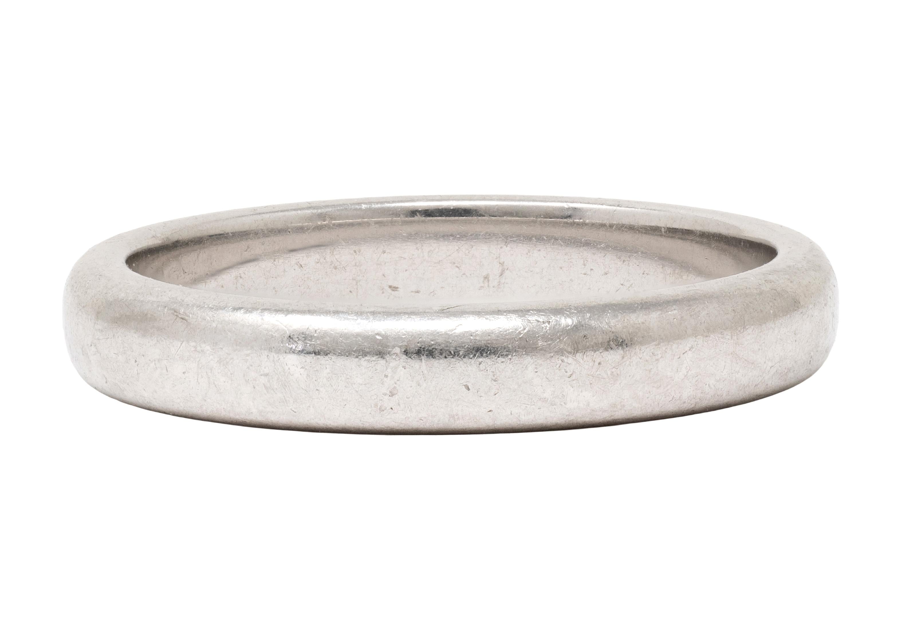 Tiffany & Co. 1990's Platinum Vintage Slim Wedding Band Ring