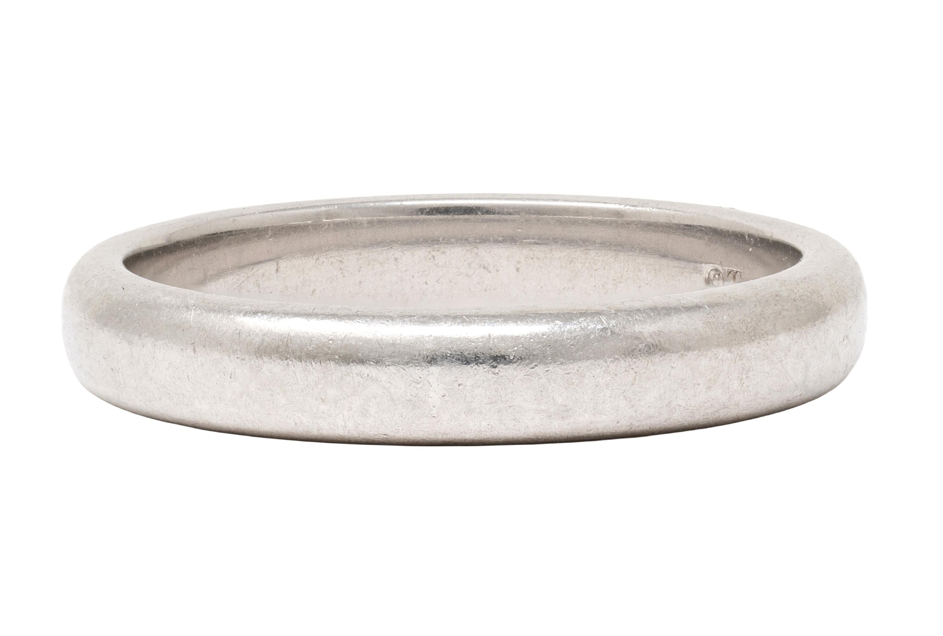 Tiffany & Co. 1990's Platinum Vintage Slim Wedding Band Ring