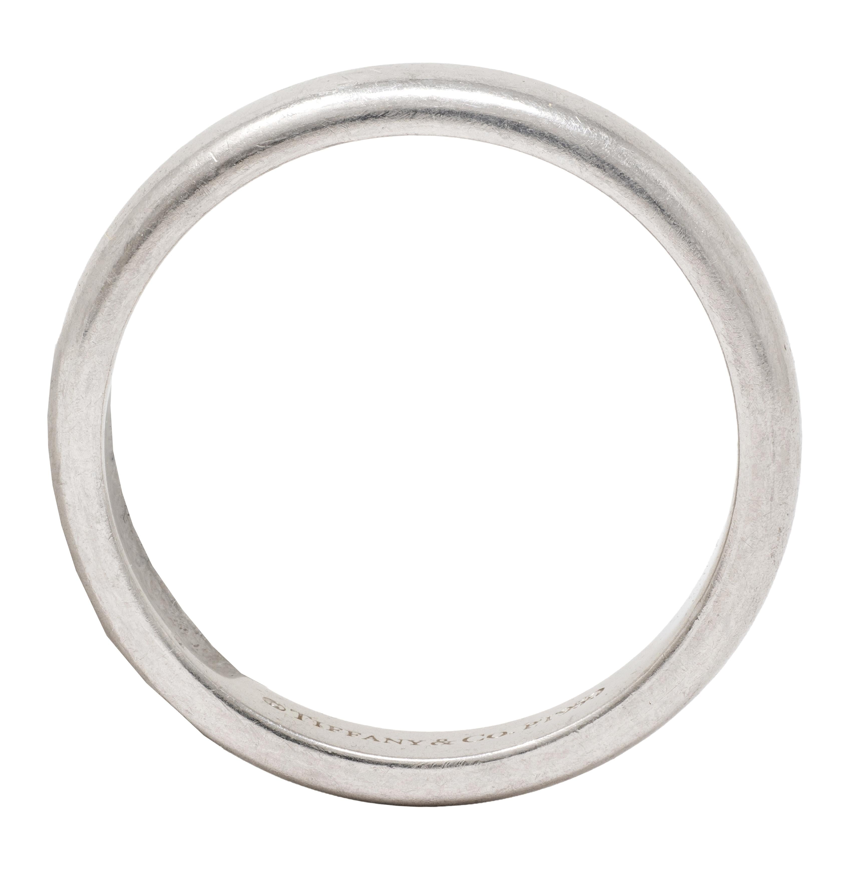 Tiffany & Co. 1990's Platinum Vintage Slim Wedding Band Ring