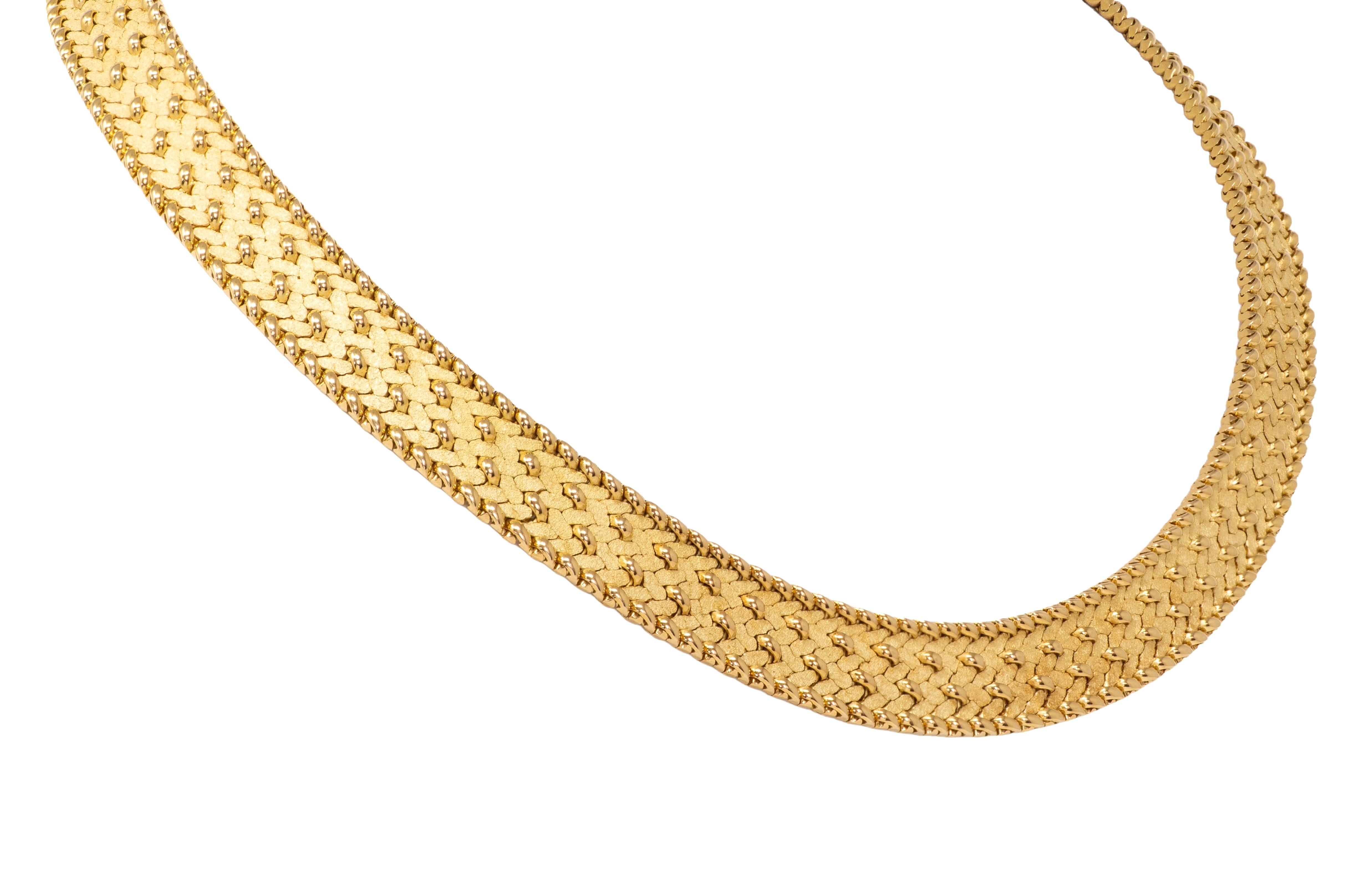 Tiffany & Co. Georges L'Enfant France 1960's 18K Gold Vintage Mesh Necklace