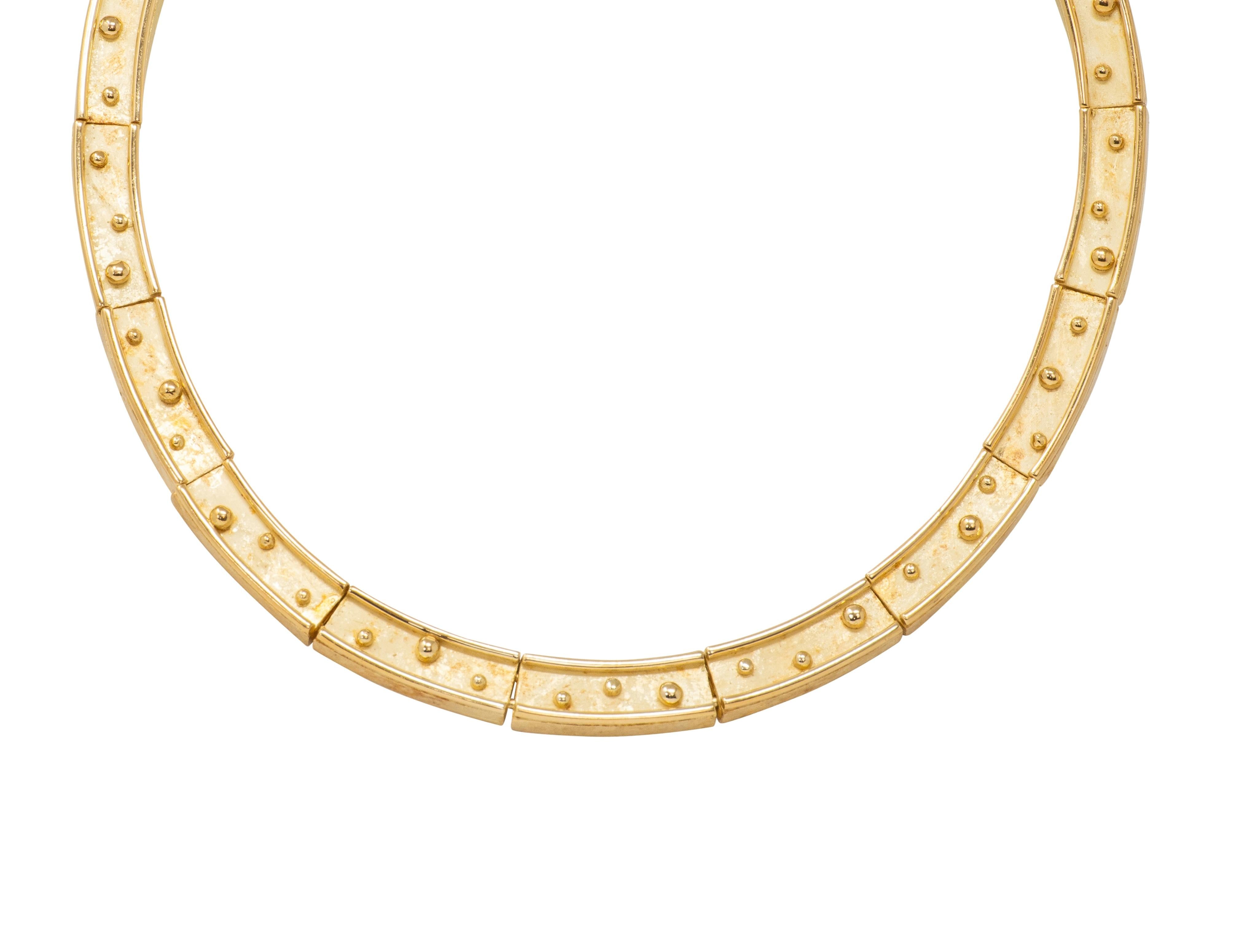 Denise Roberge 1990's 18 Karat Yellow Gold Vintage Spotted Collar Necklace