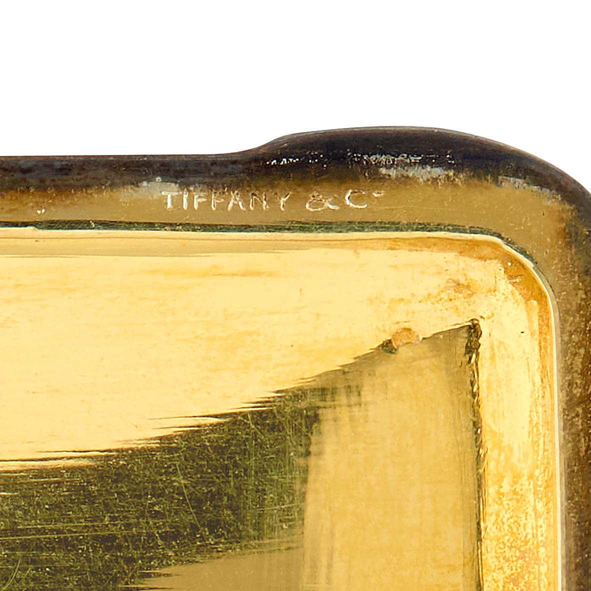 Tiffany & Co. Strauss Allard Meyer Deco Enamel 18K Gold Vintage Cigarette Case