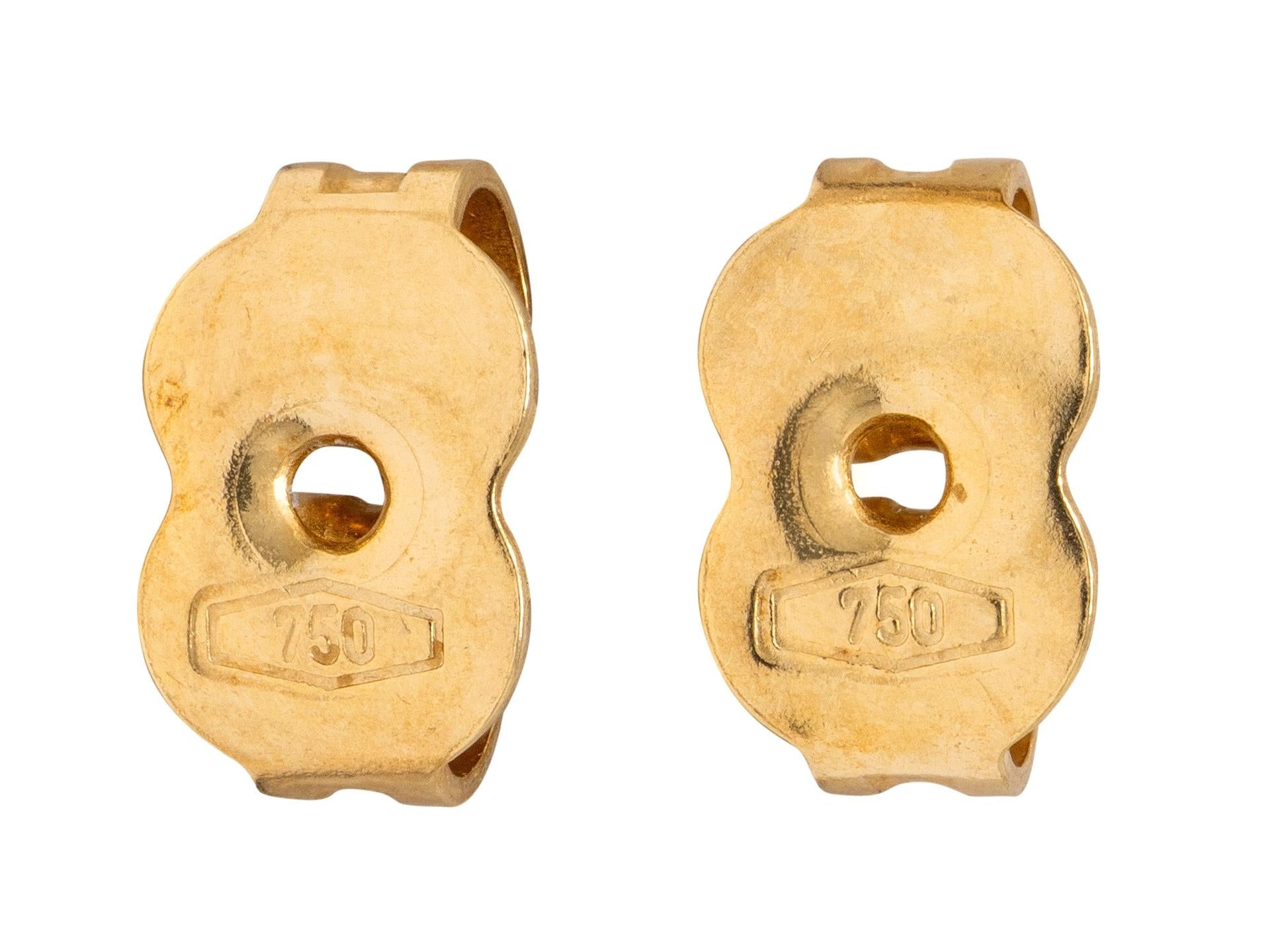 1970's Citrine 18 Karat Yellow Gold Contemporary Drop Earrings