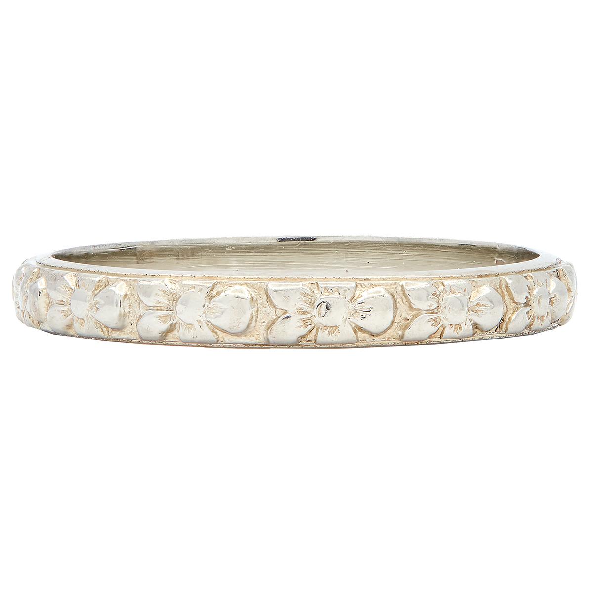Dattelbaum & Friedman Art Deco 18K Gold Antique Orange Blossom Wedding Band Ring