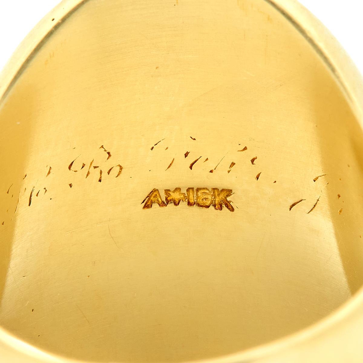 Allsopp Victorian 18 Karat Yellow Gold Antique Heraldic Crest Unisex Signet Ring