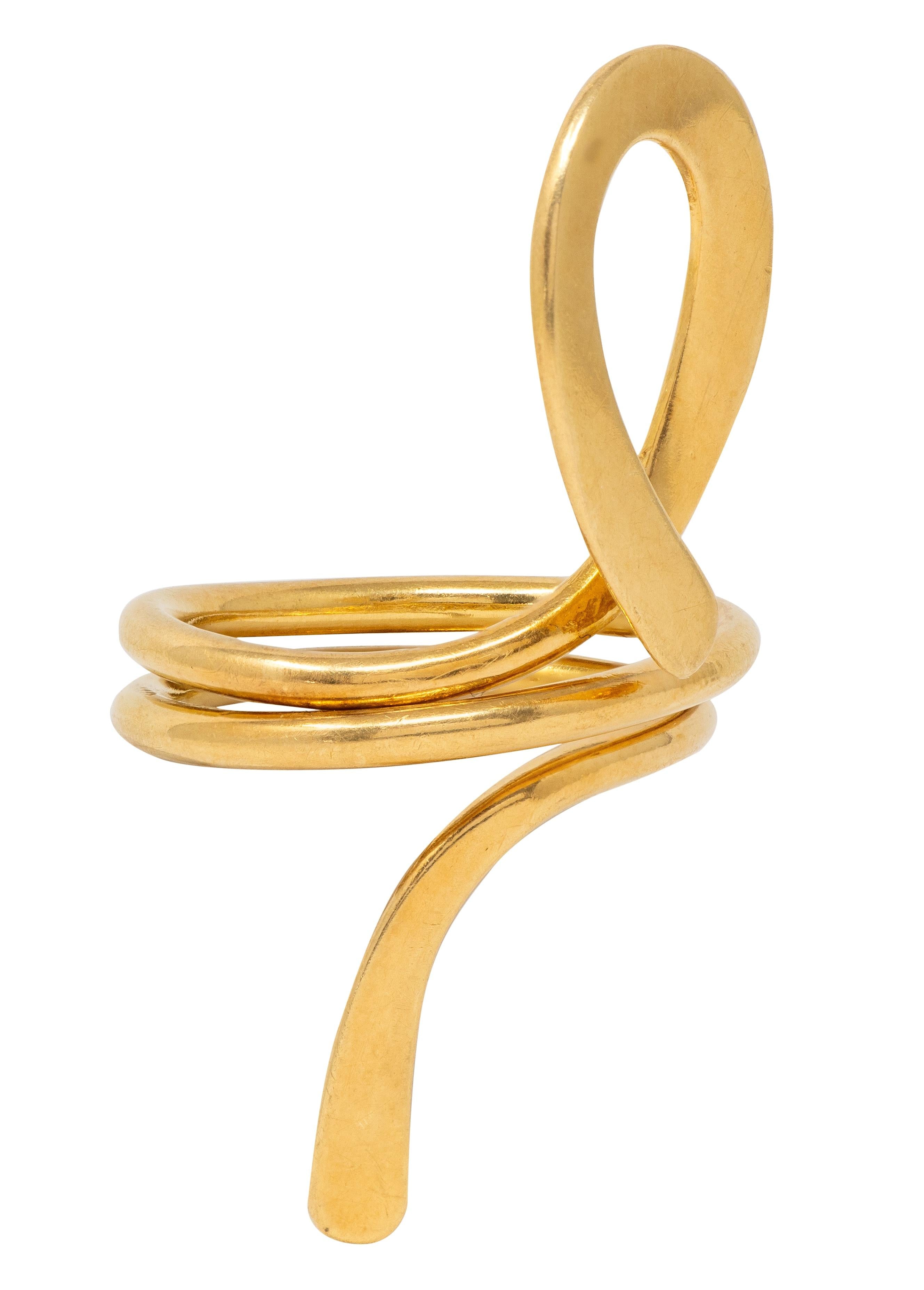 Cartier Dinh Van 1970's 18 Karat Yellow Gold Vintage Ankh Wrap Ring